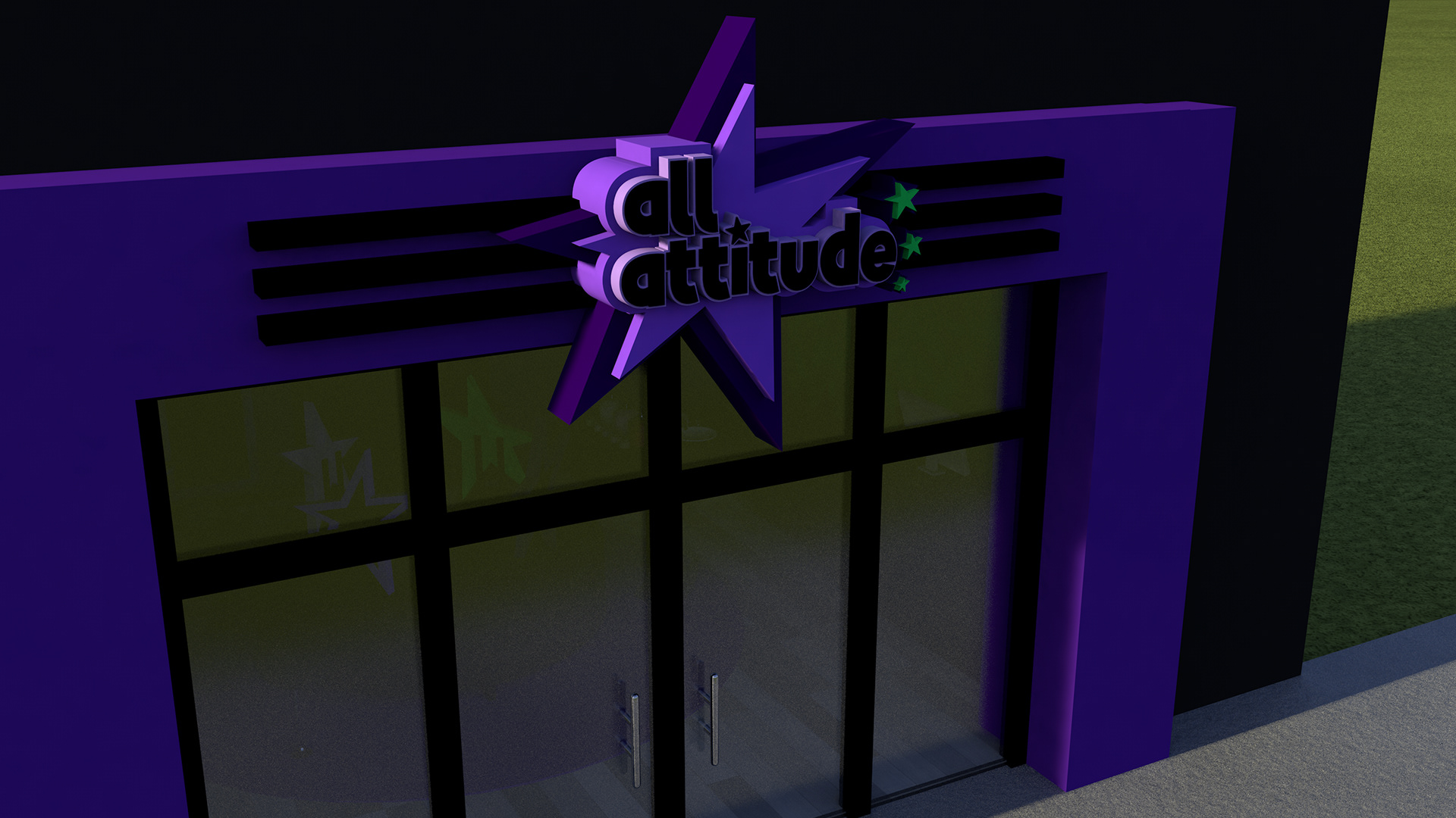 Rendering of the storefront.