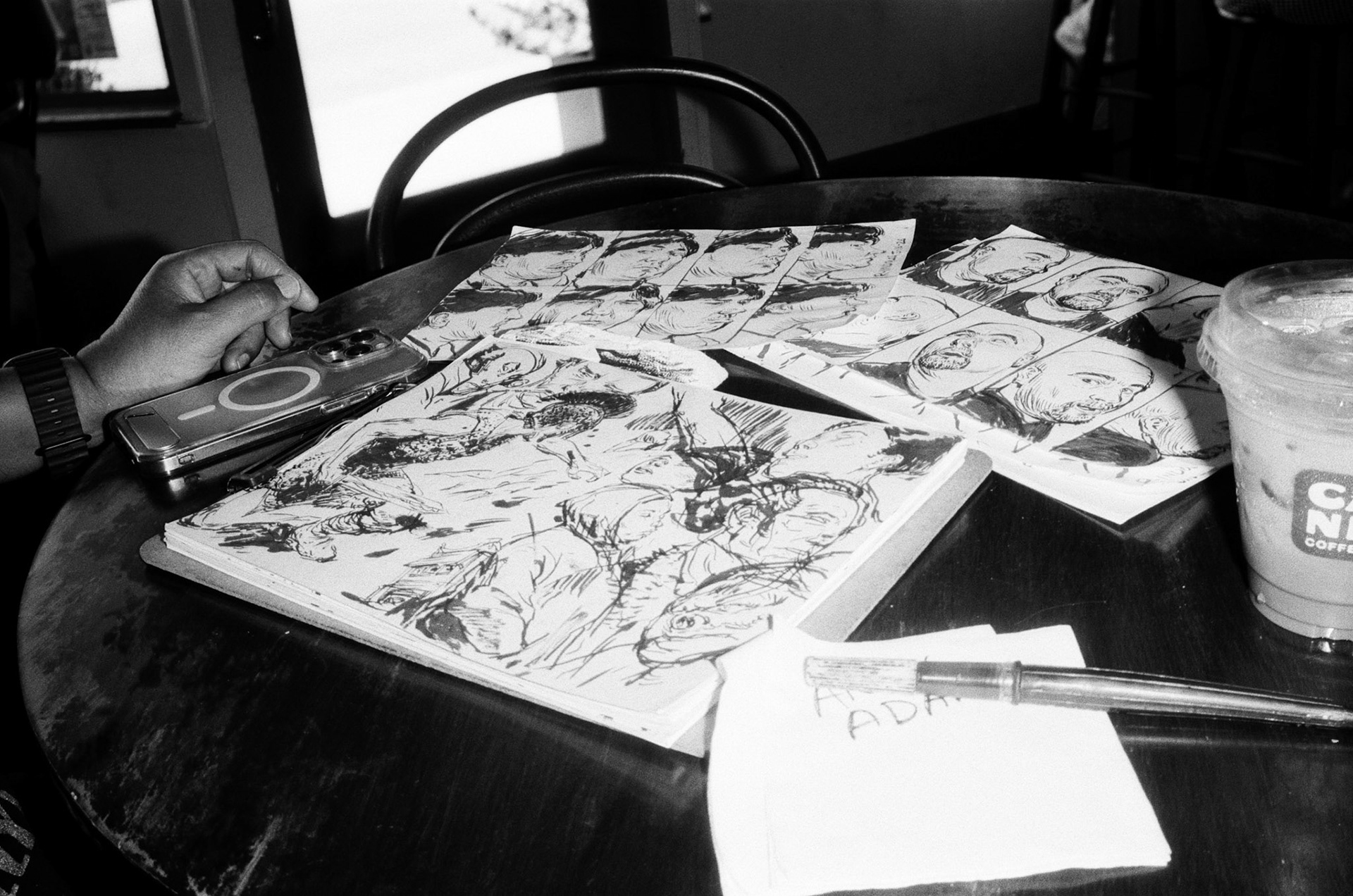 I met this cool dude at a cafe in front of the church of scientology who drew beautifully 