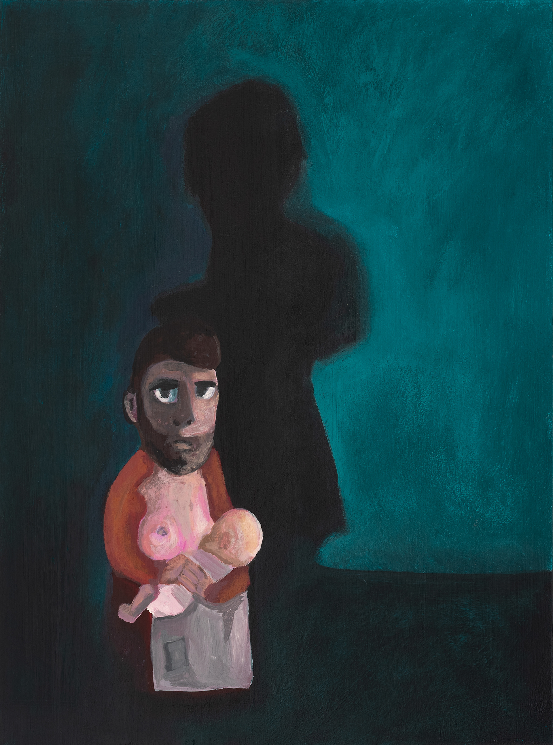 Self-portrait (after Blackman) - Acrylic on board, 2020