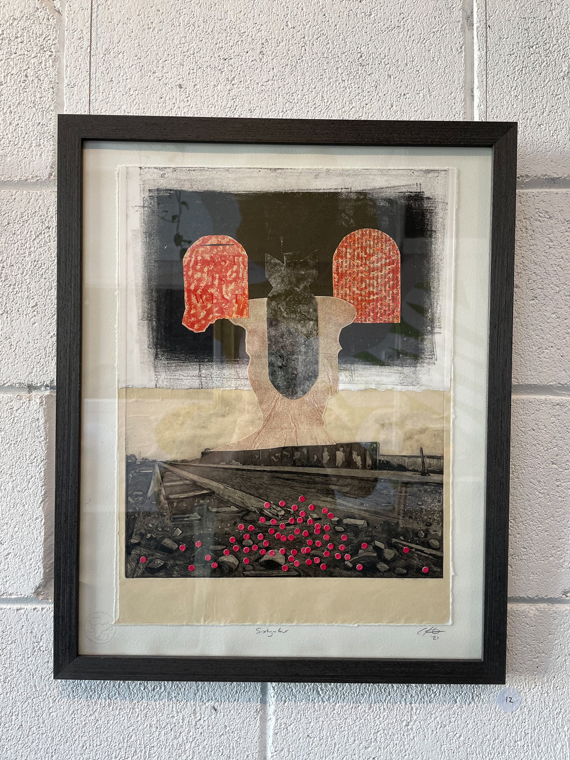 Sixty-four, collaged prints and found paper