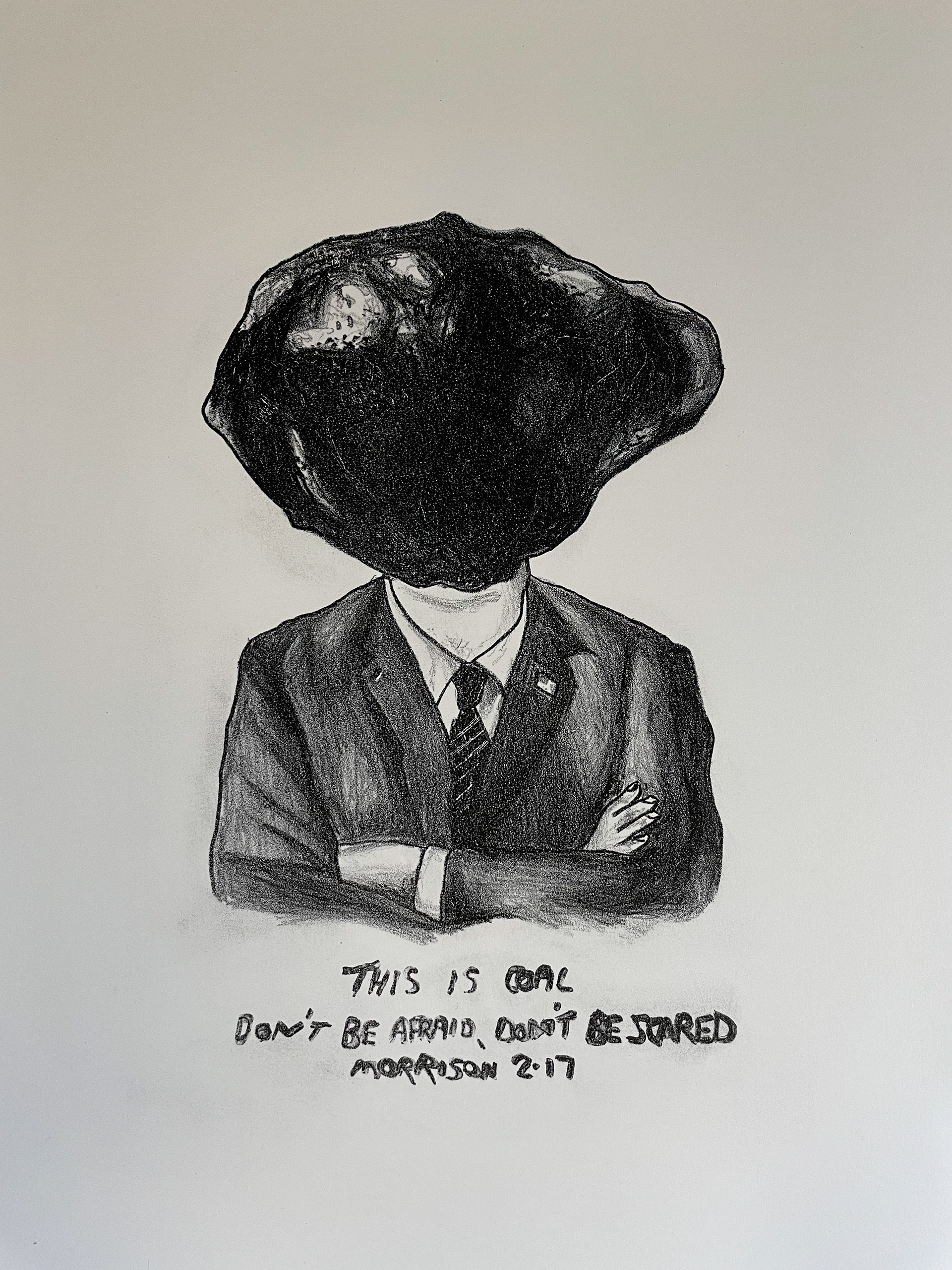 This is coal, don't be scared, don't be afraid; lithograph, 021