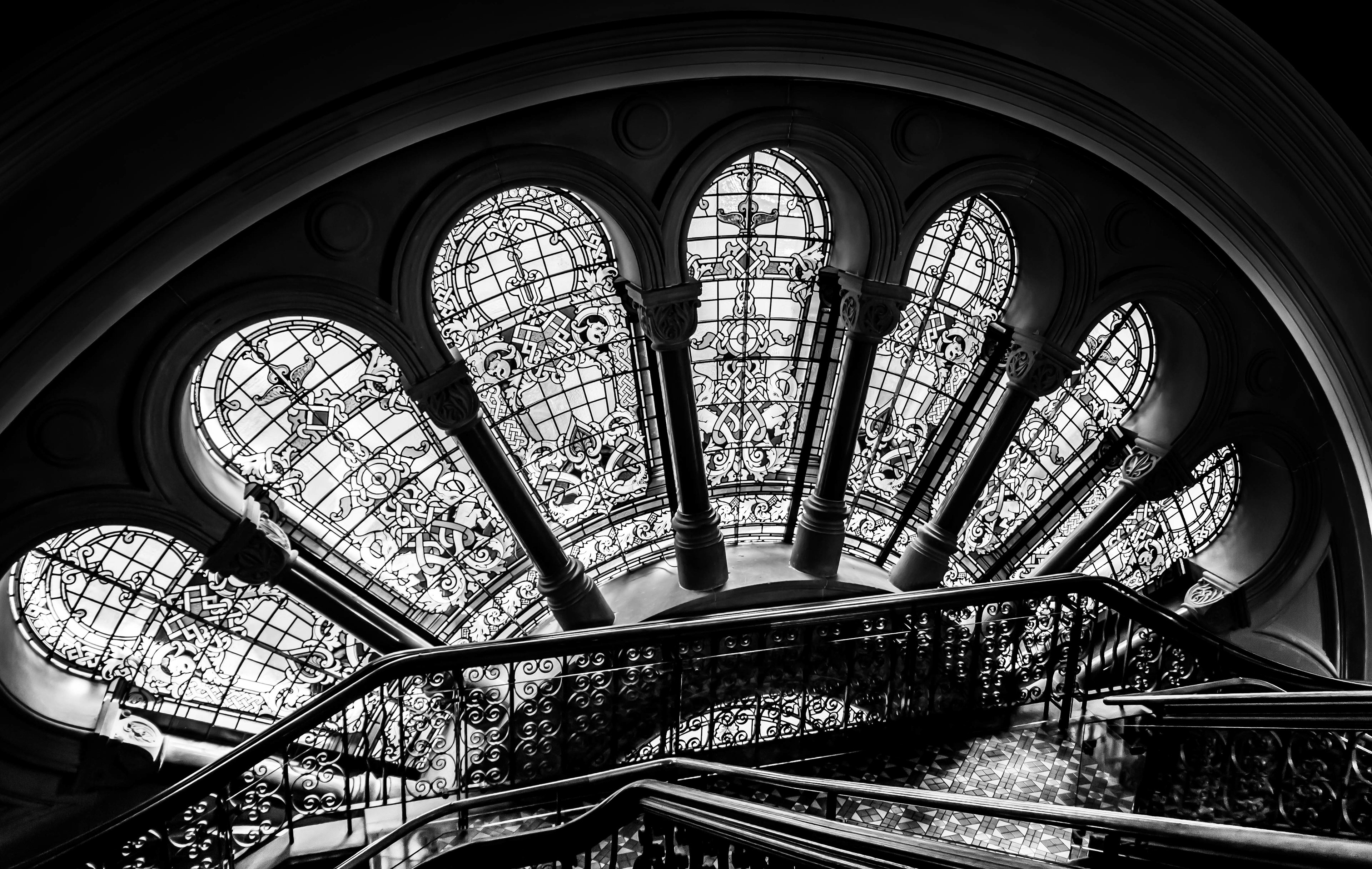 australie, sydney, Queen Victoria building, escalier, vitrailaustralie, sydney, Queen Victoria building, escalier, vitrail