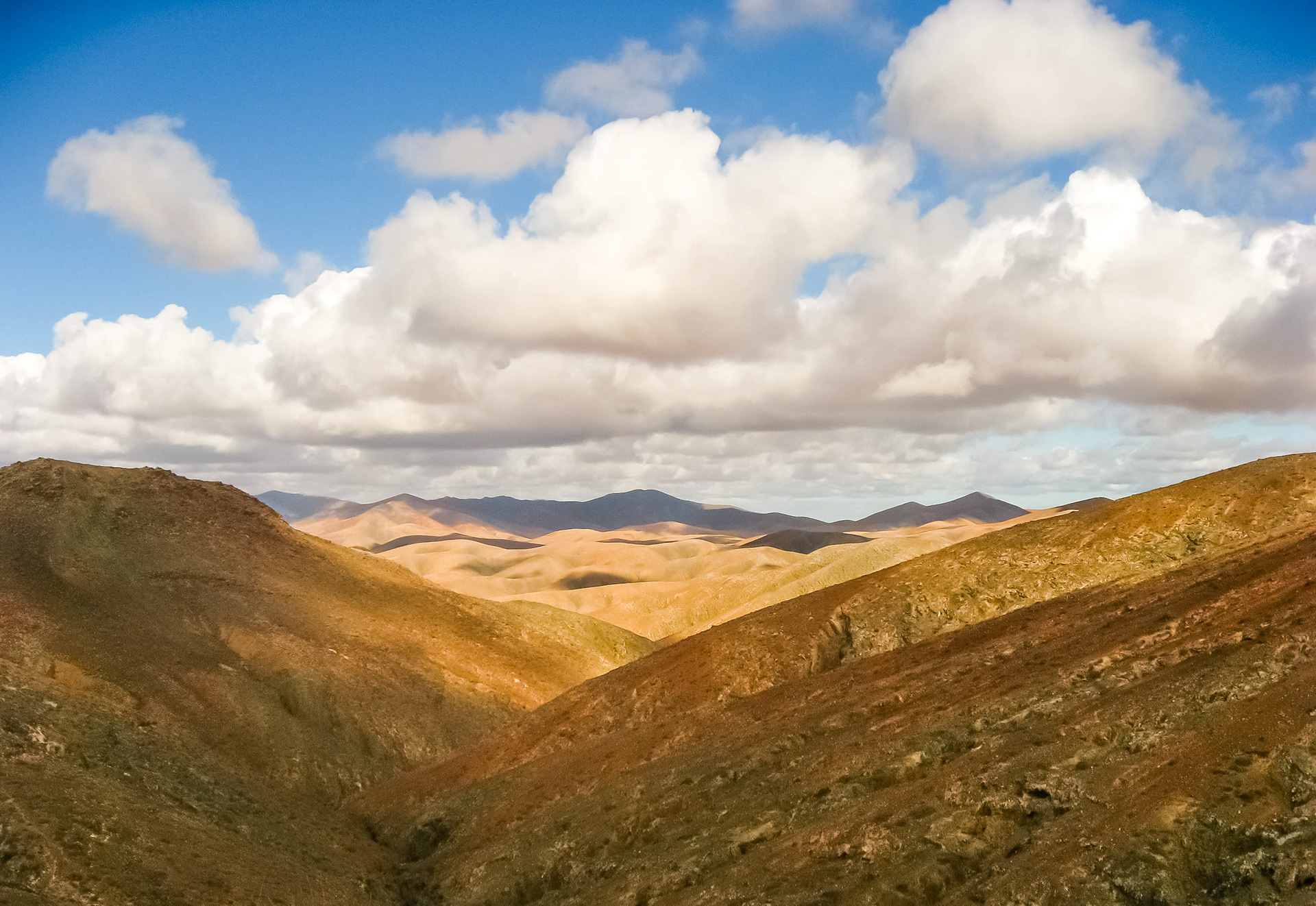 parc rural de betancuria, fuerteventura, colline, chaîne de montagne