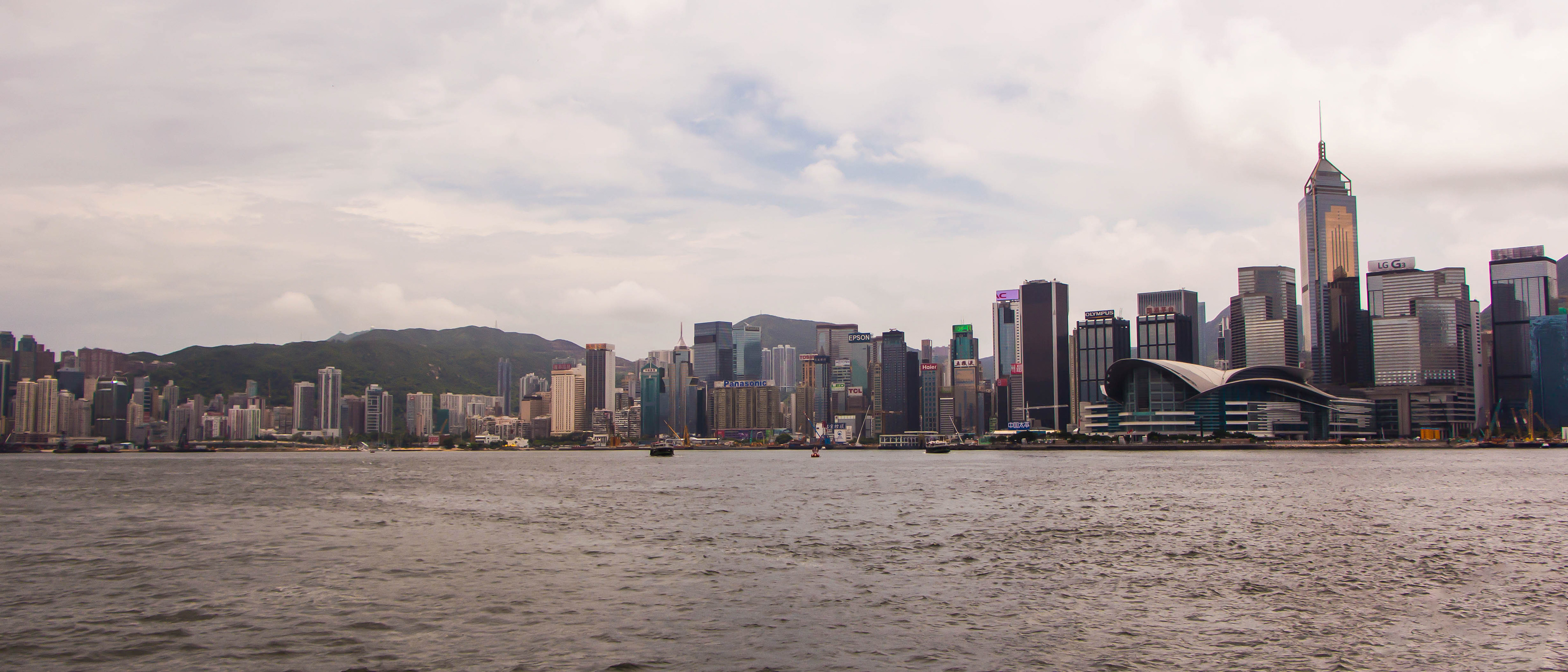 central, le quartier des affaires de hong kong, grattes-ciel, immeubles, vue de la baie
