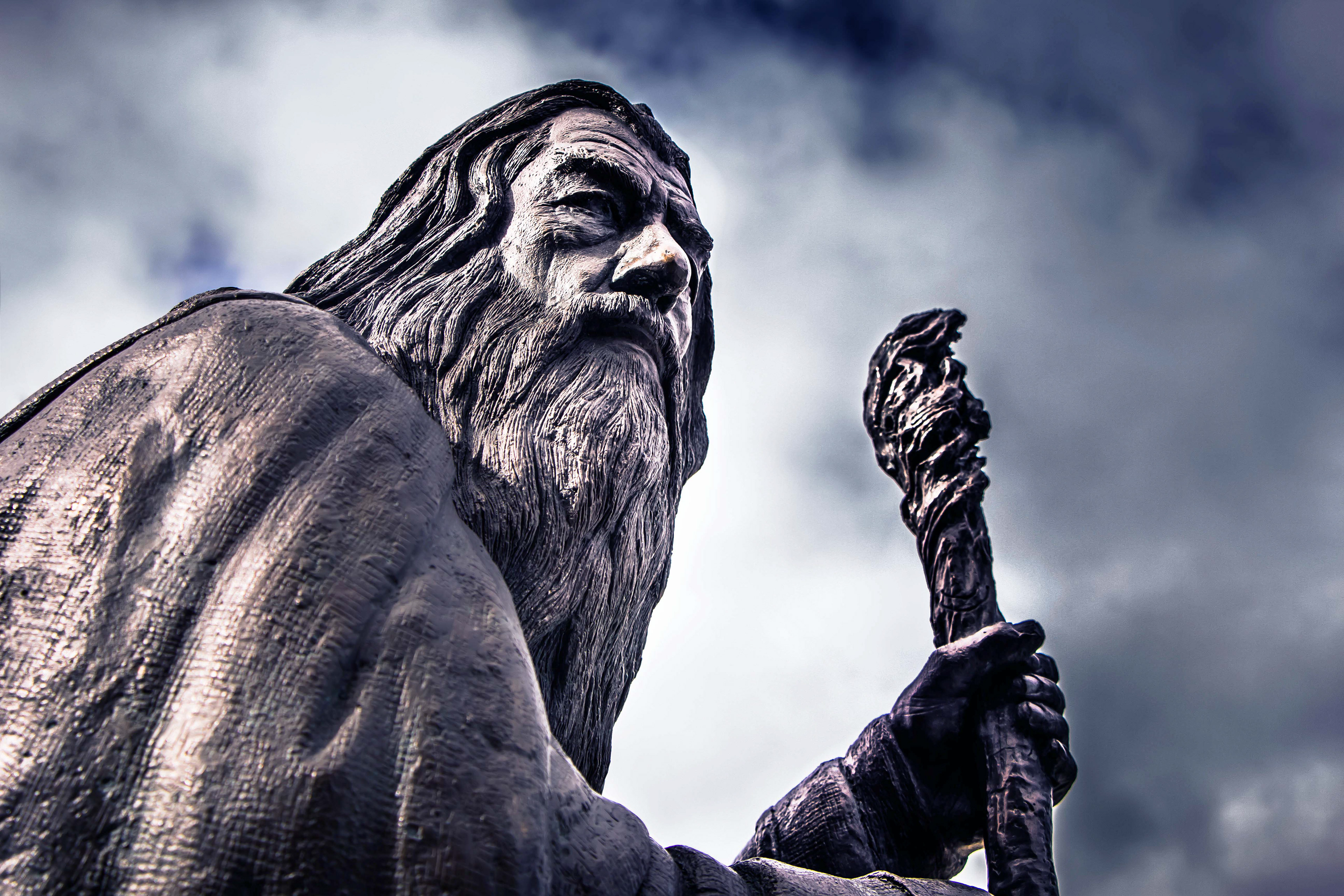 Statue de bronze de Gandalf, nouvelle-zélande, wellington, lord of the rings