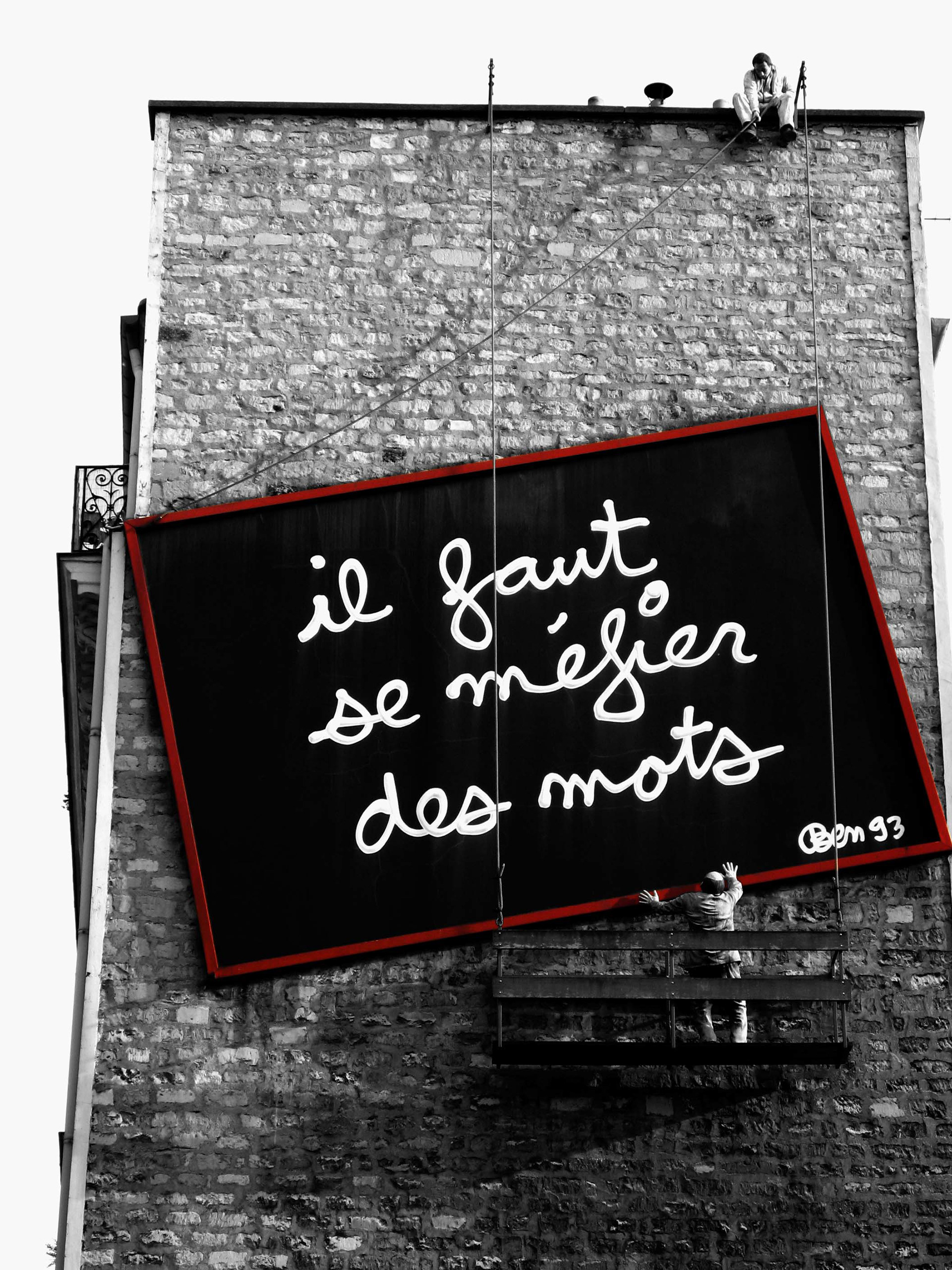 Ben Vautier, place fréhel, paris, france