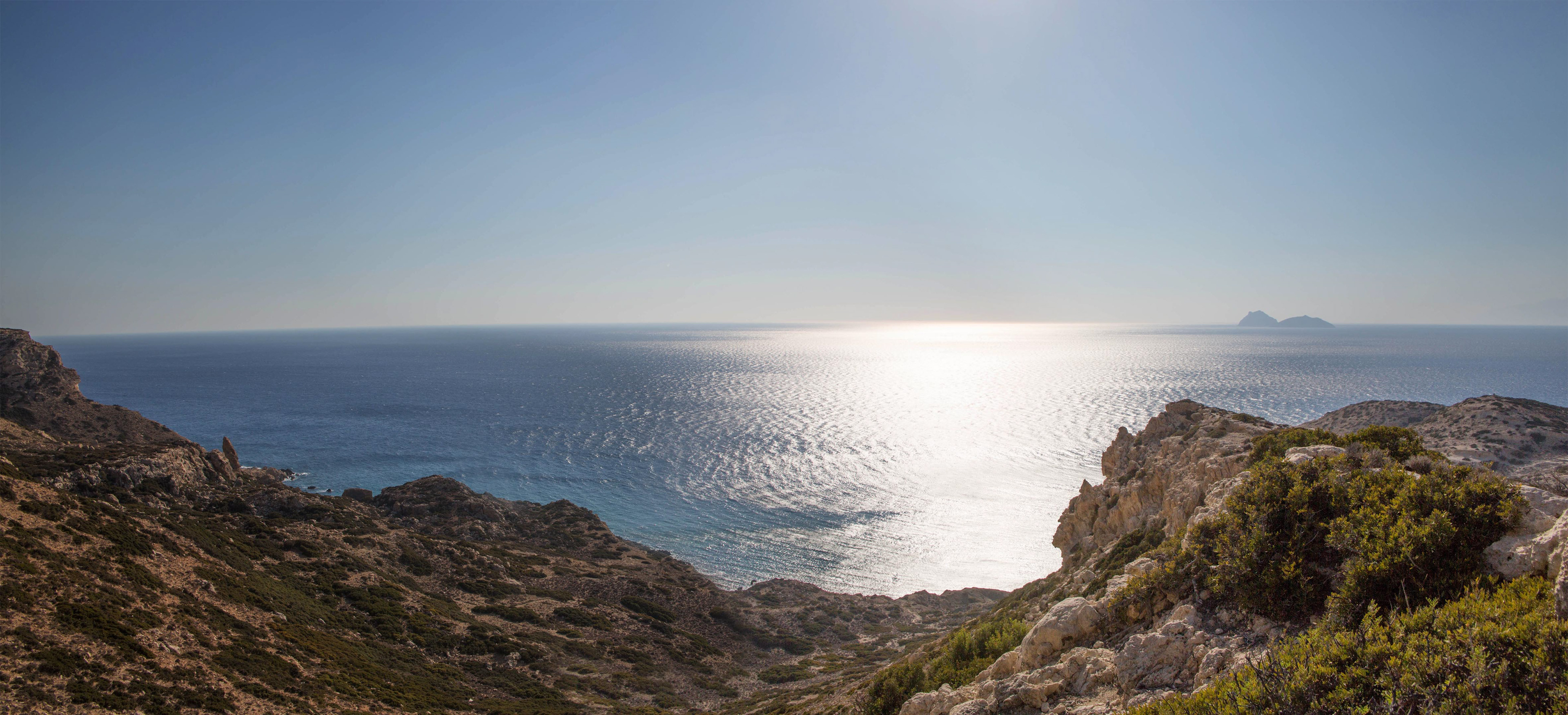 sentier vers Red Beach, Matala, randonnée, vue sur la mer