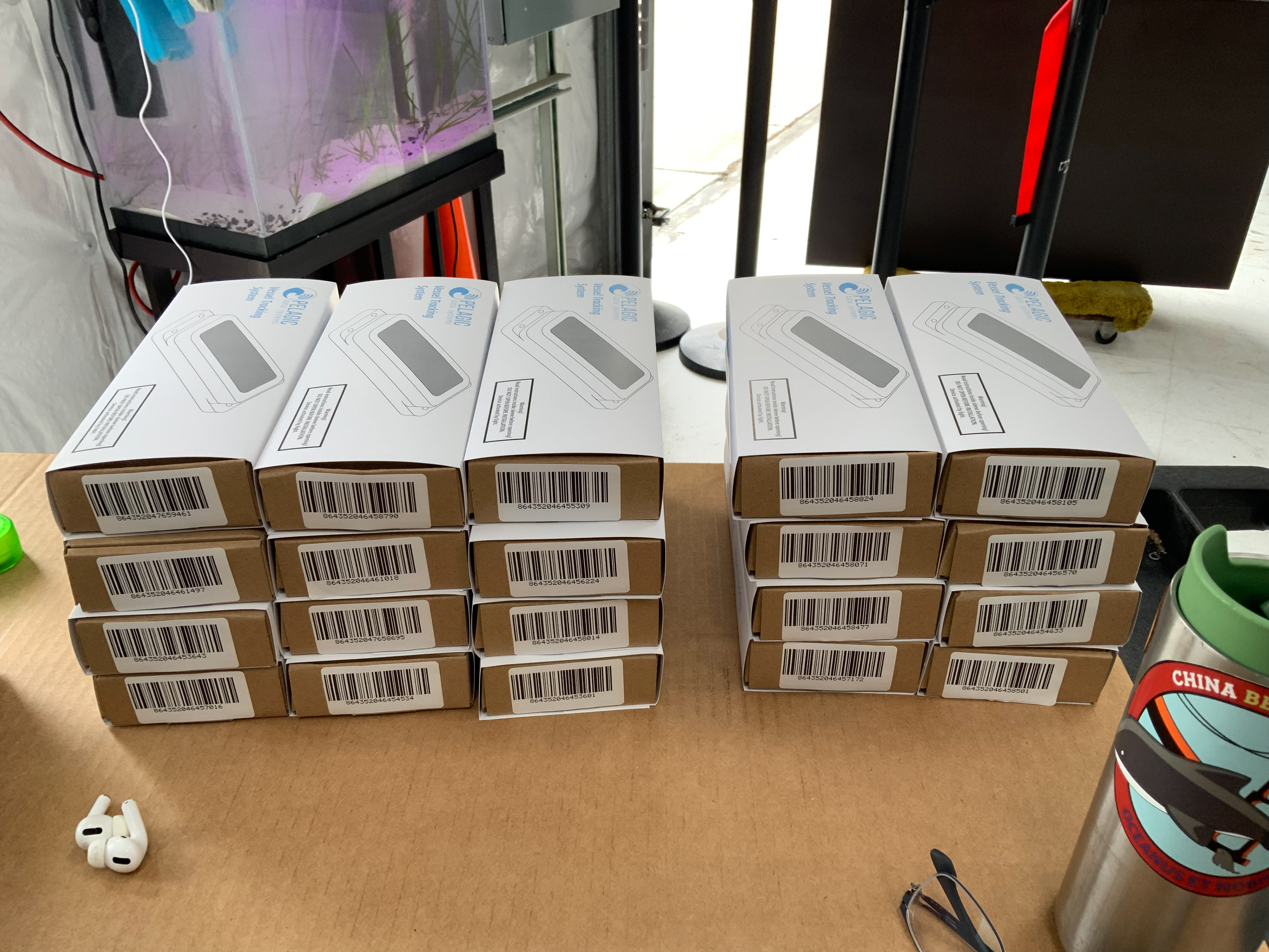 Tested & Packaged products for shipping to customers