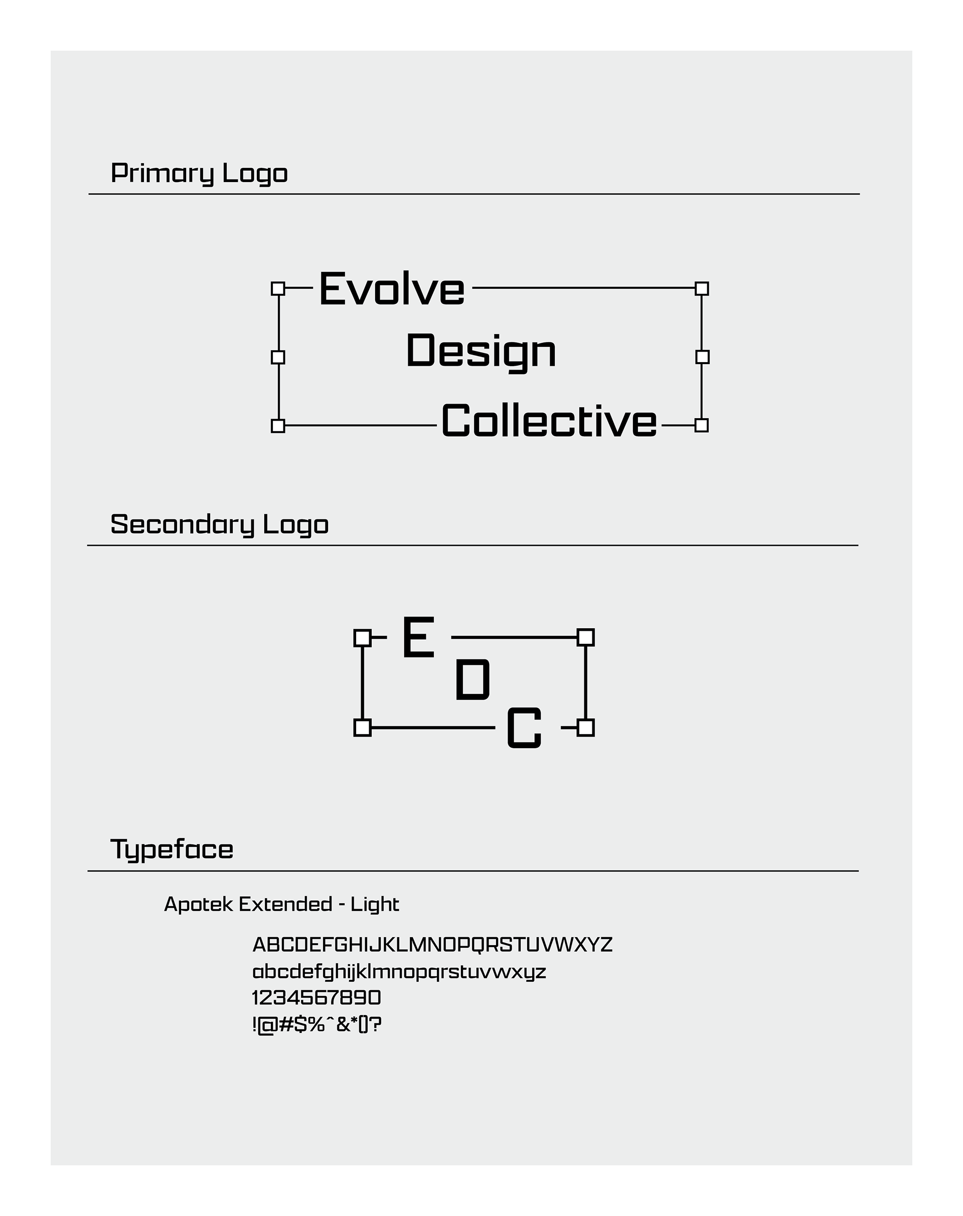 Evolve Design Collective Brand Sheet