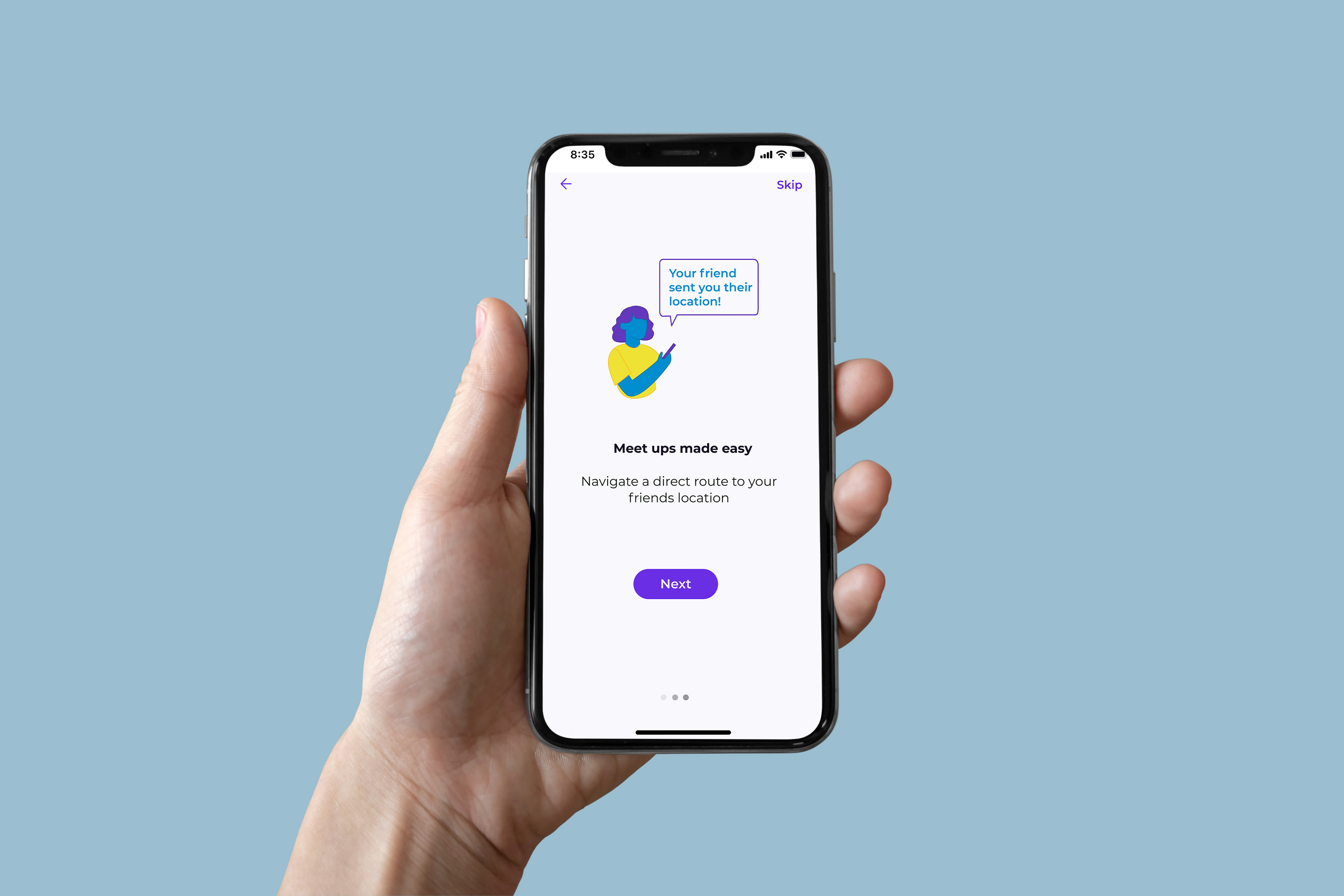 Meet up's made easy - onboarding