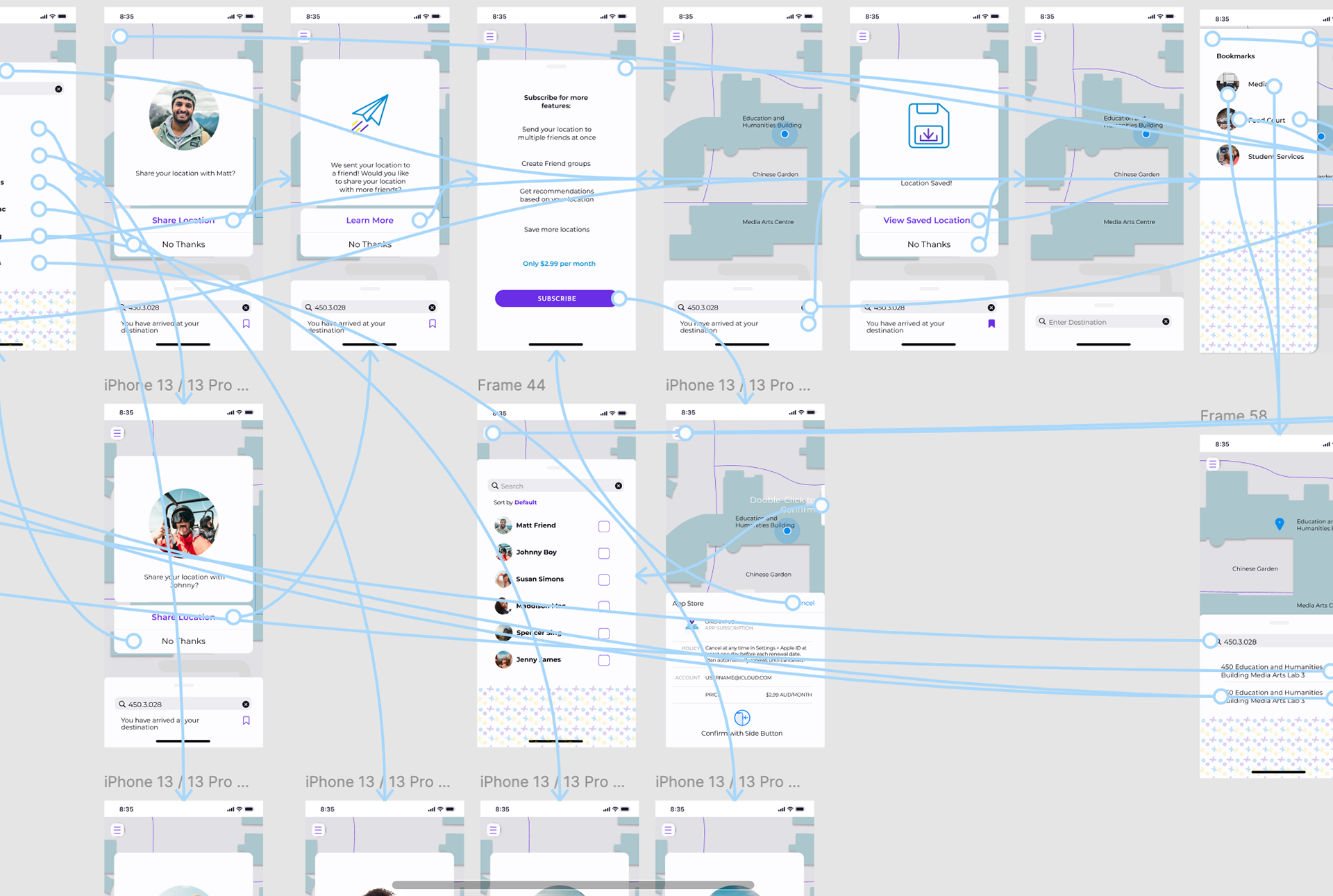 Prototype development: Using Figma to build out usable workflows to conduct user testing.