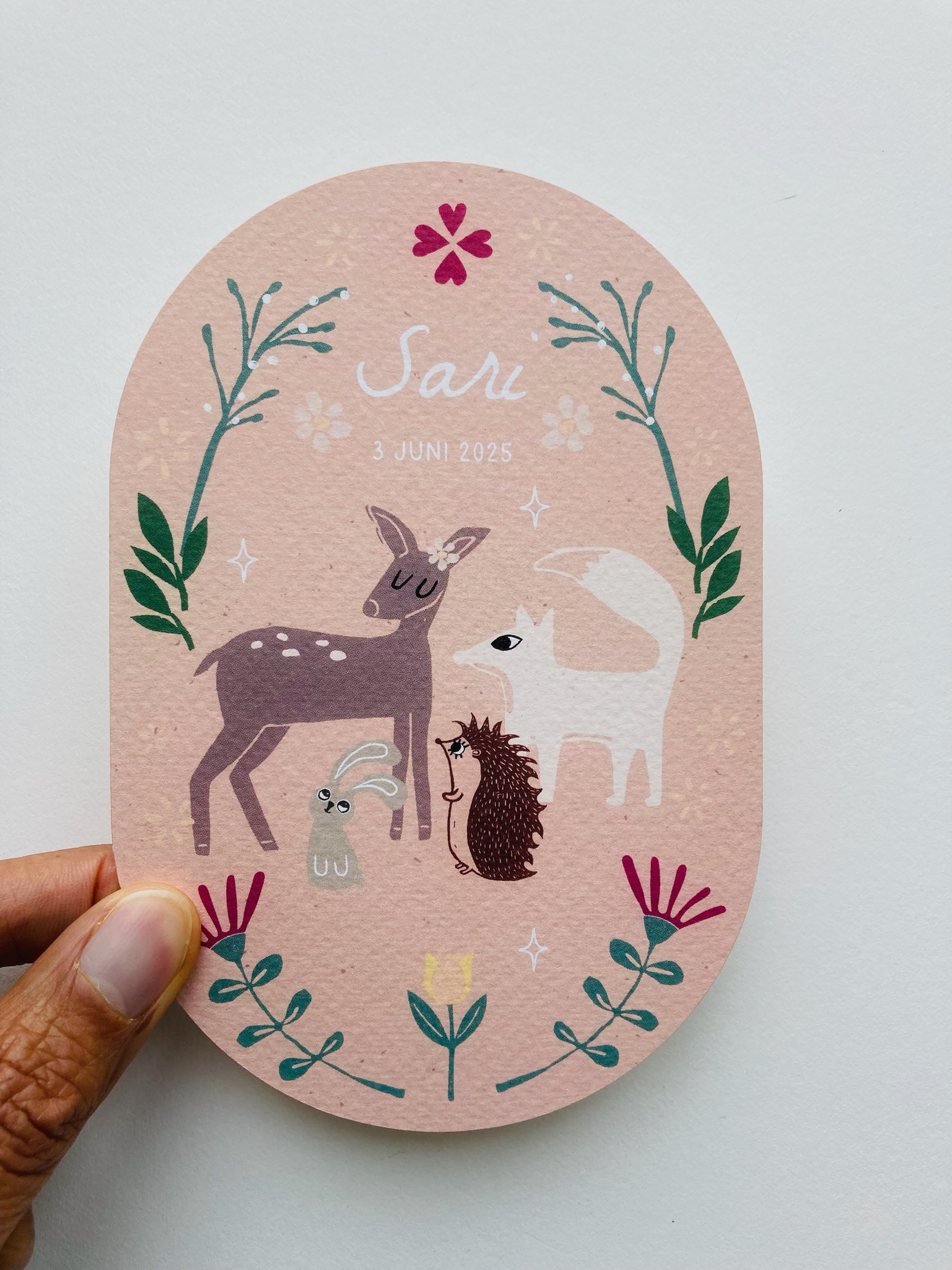 geboortekaartje folk bosdieren