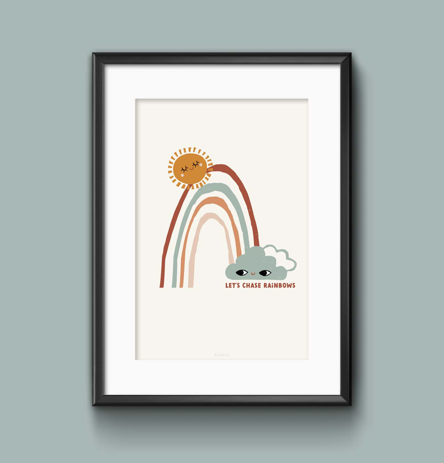 Poster 'Let's chase rainbows'