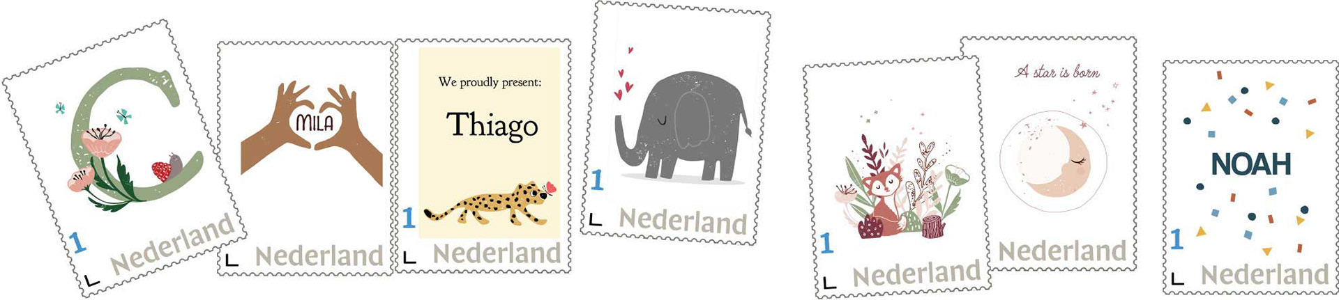 geboortezegels ontwerpen