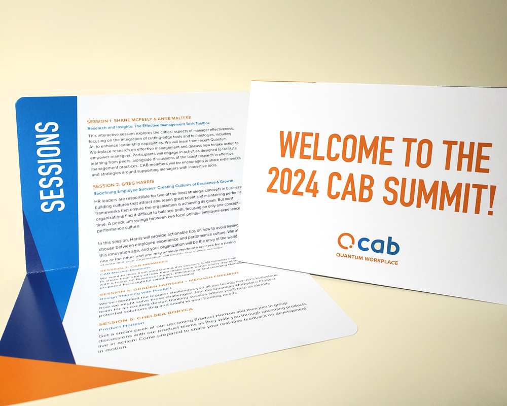 2024 CAB Summit Welcome Card - Front + inner spread