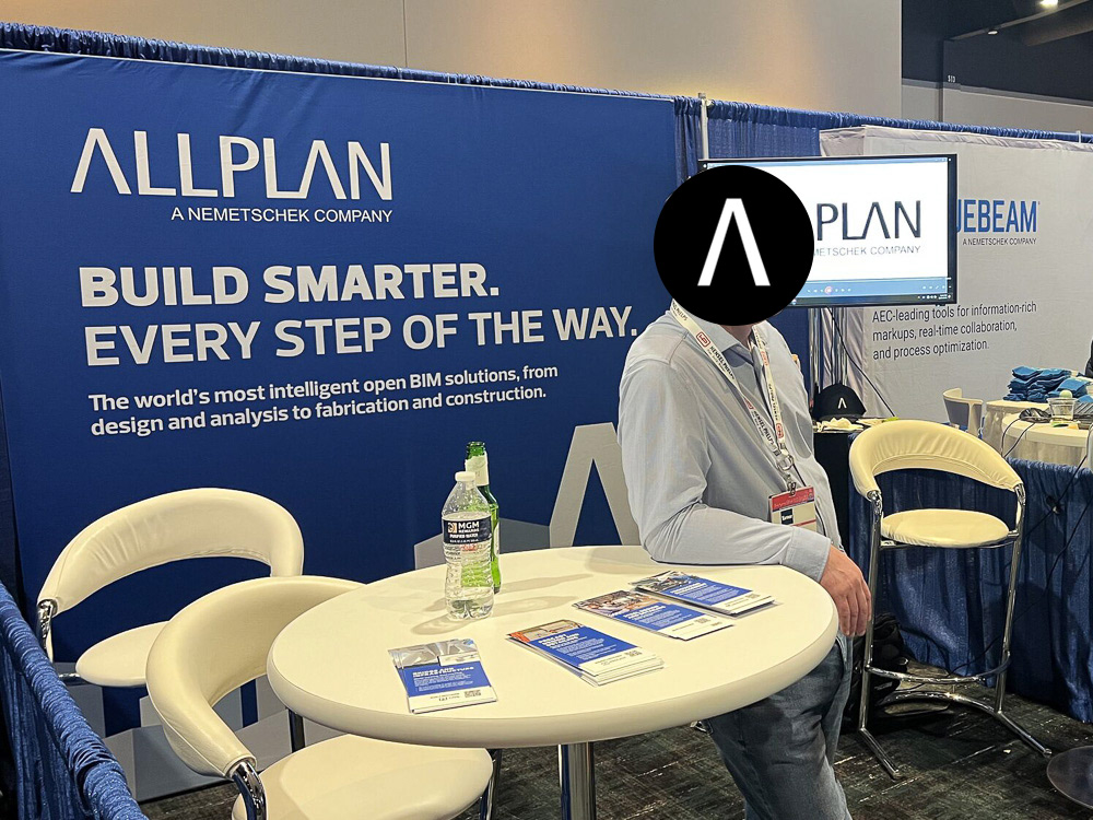 General ALLPLAN Trade Shown Backdrop - Main Piece + Rack Card Handouts