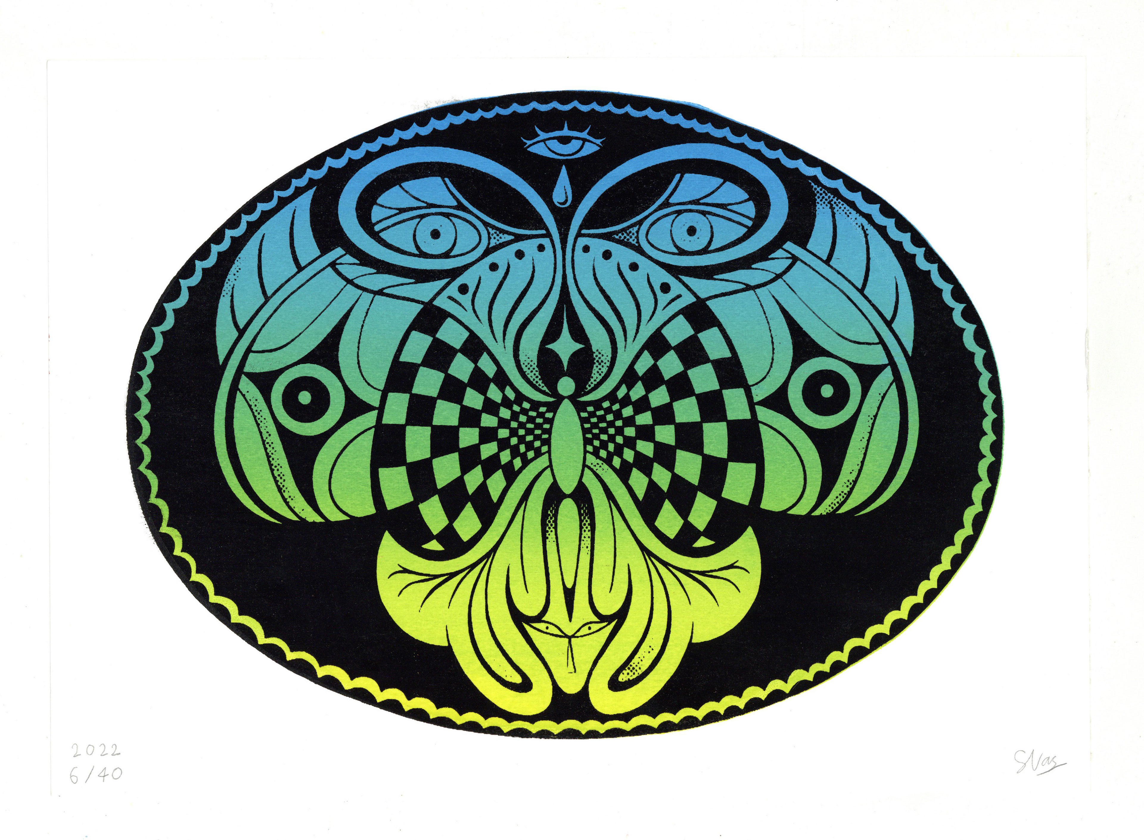 Butterfly Psyche for Ukraine (2022) I participated in the 'Anti-Static' exhibition, where I sold prints to raise money for trauma victims of the war.