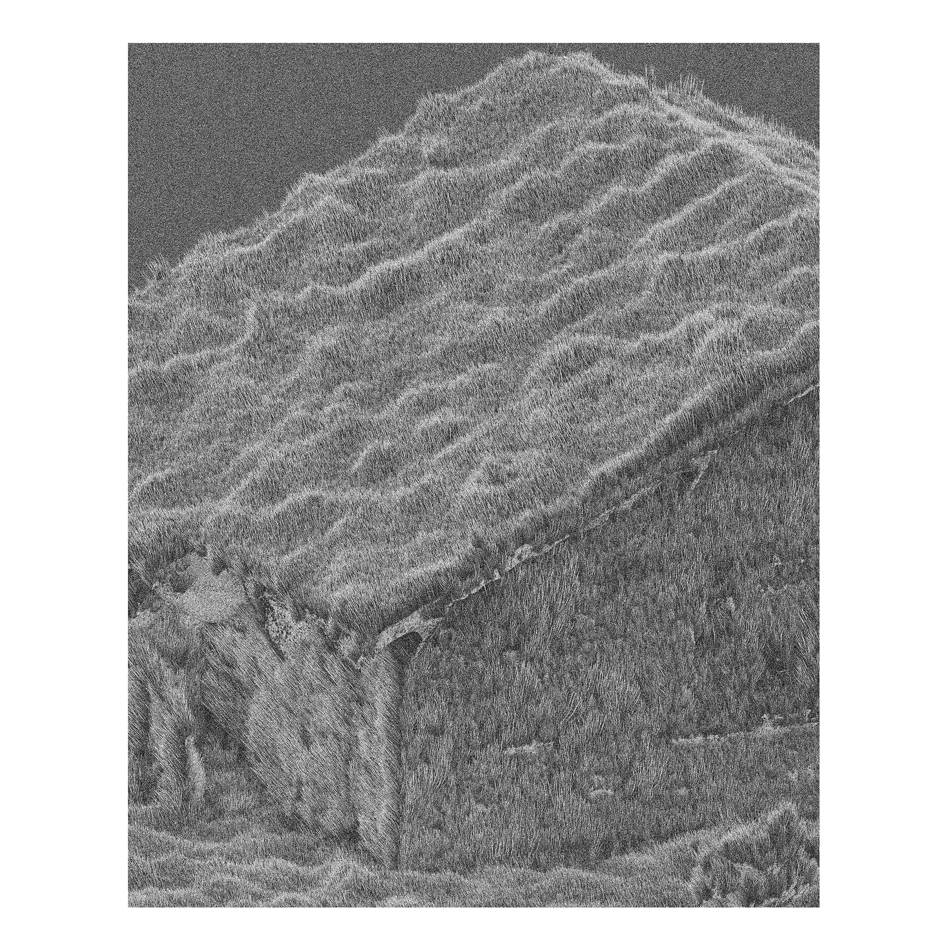 Bancroft roofline, 2023, mezzotint