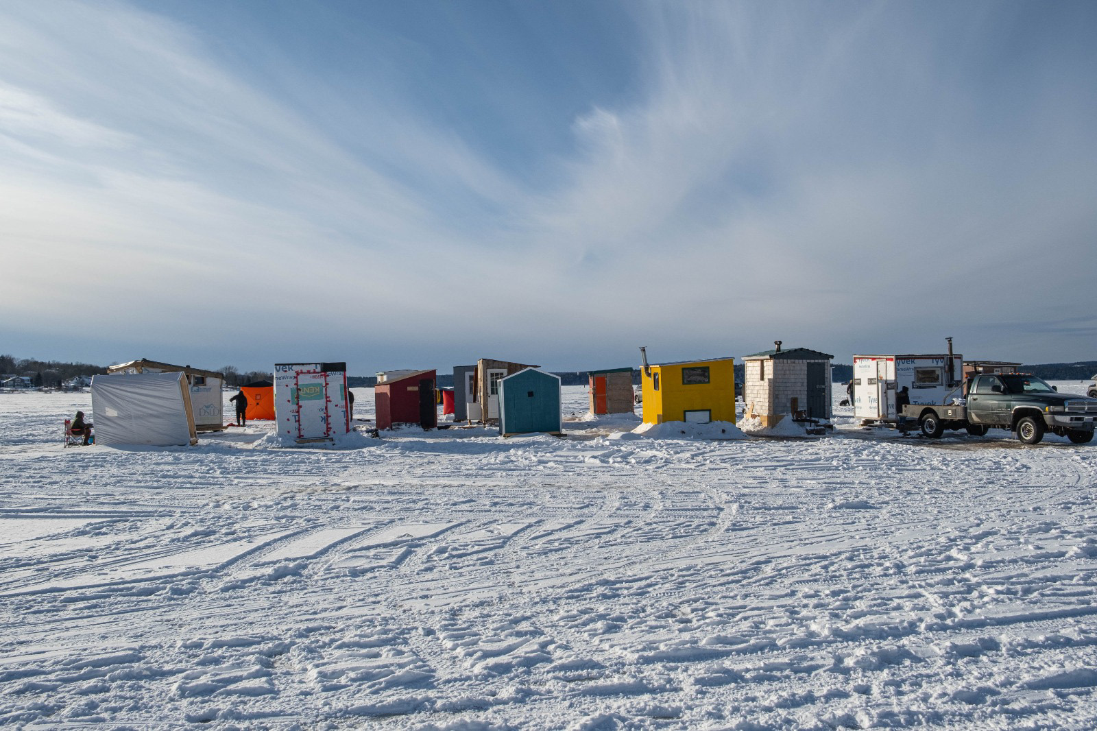Ice Fishing, Kennebecasis River. Rothesay, NB