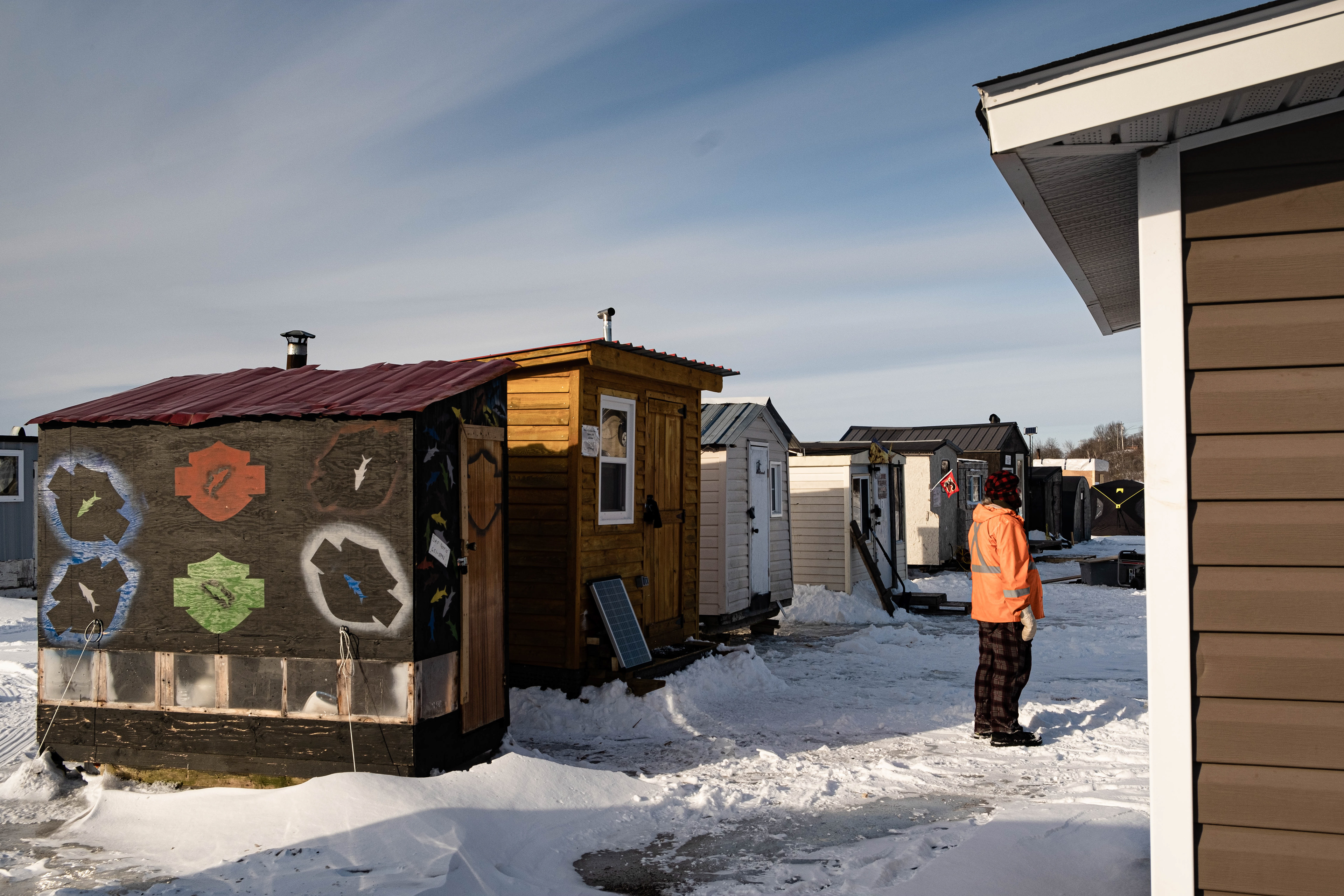 Ice fishing, Rothesay, NB