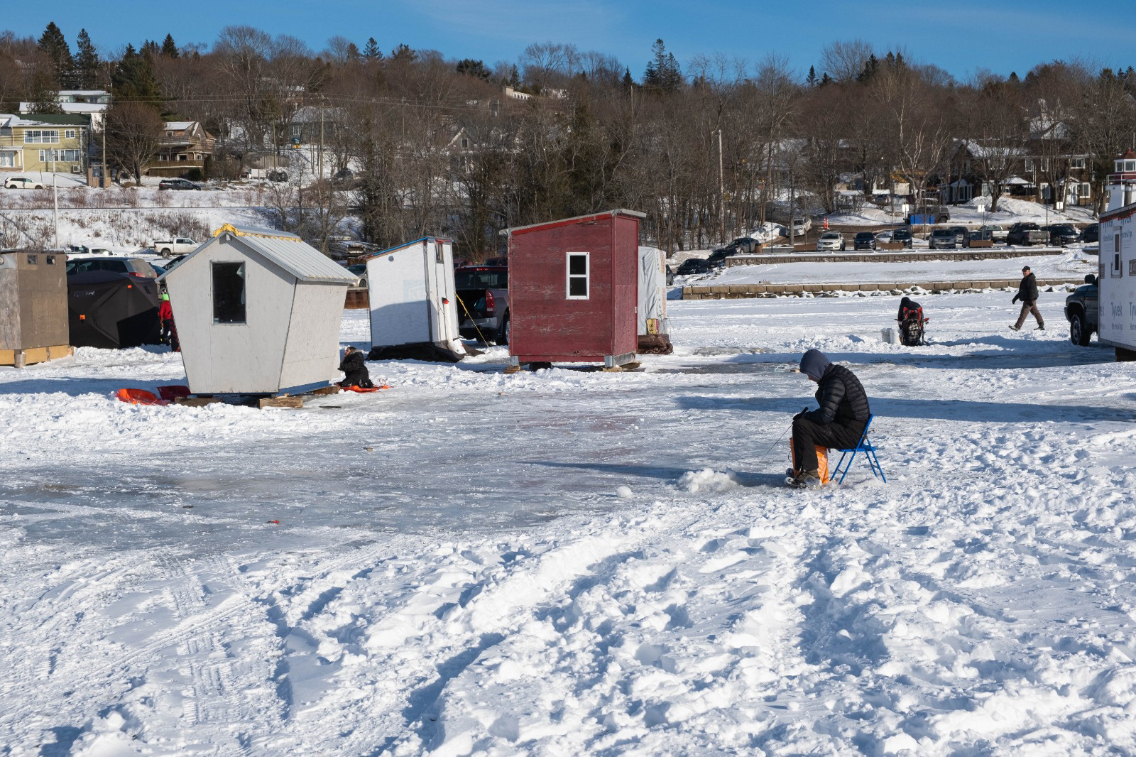 Trying to catch fish. Rothesay, NB