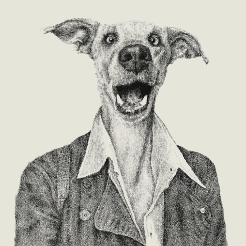 Head of dog on body of Susan Sarandon