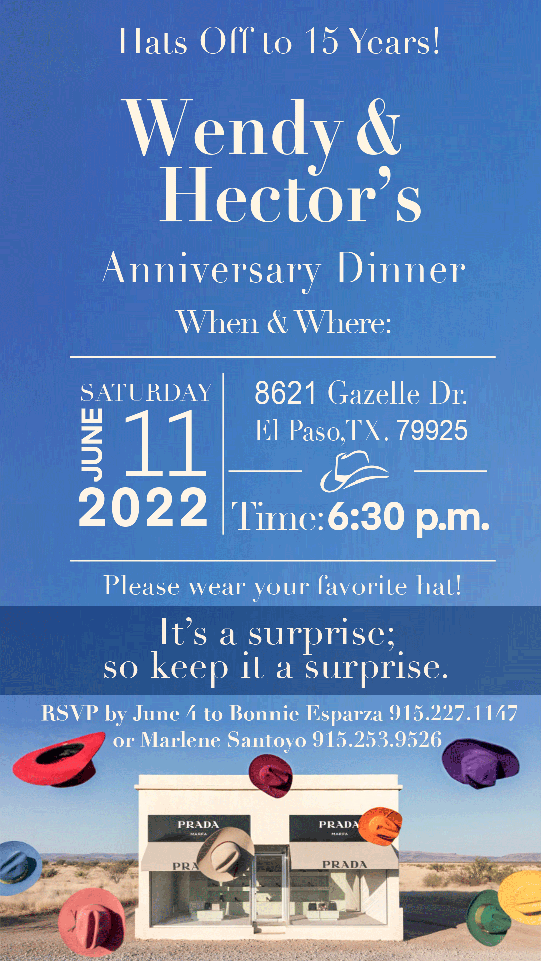 Invite based on the photography of Gray Malin