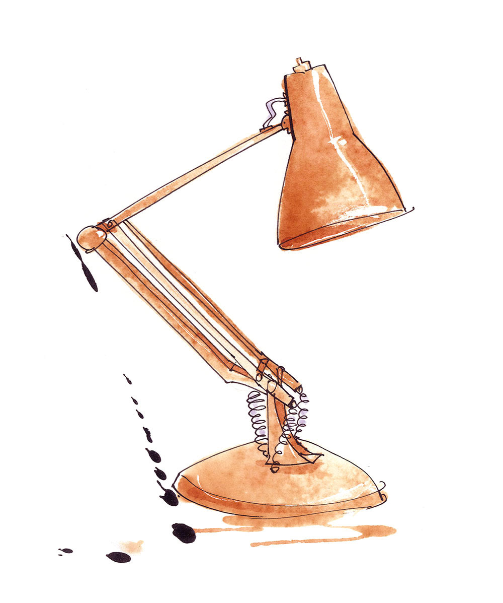 angle poise desk lamp