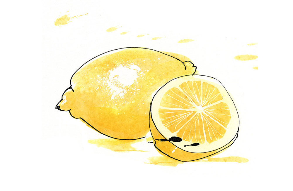 whole and half lemons