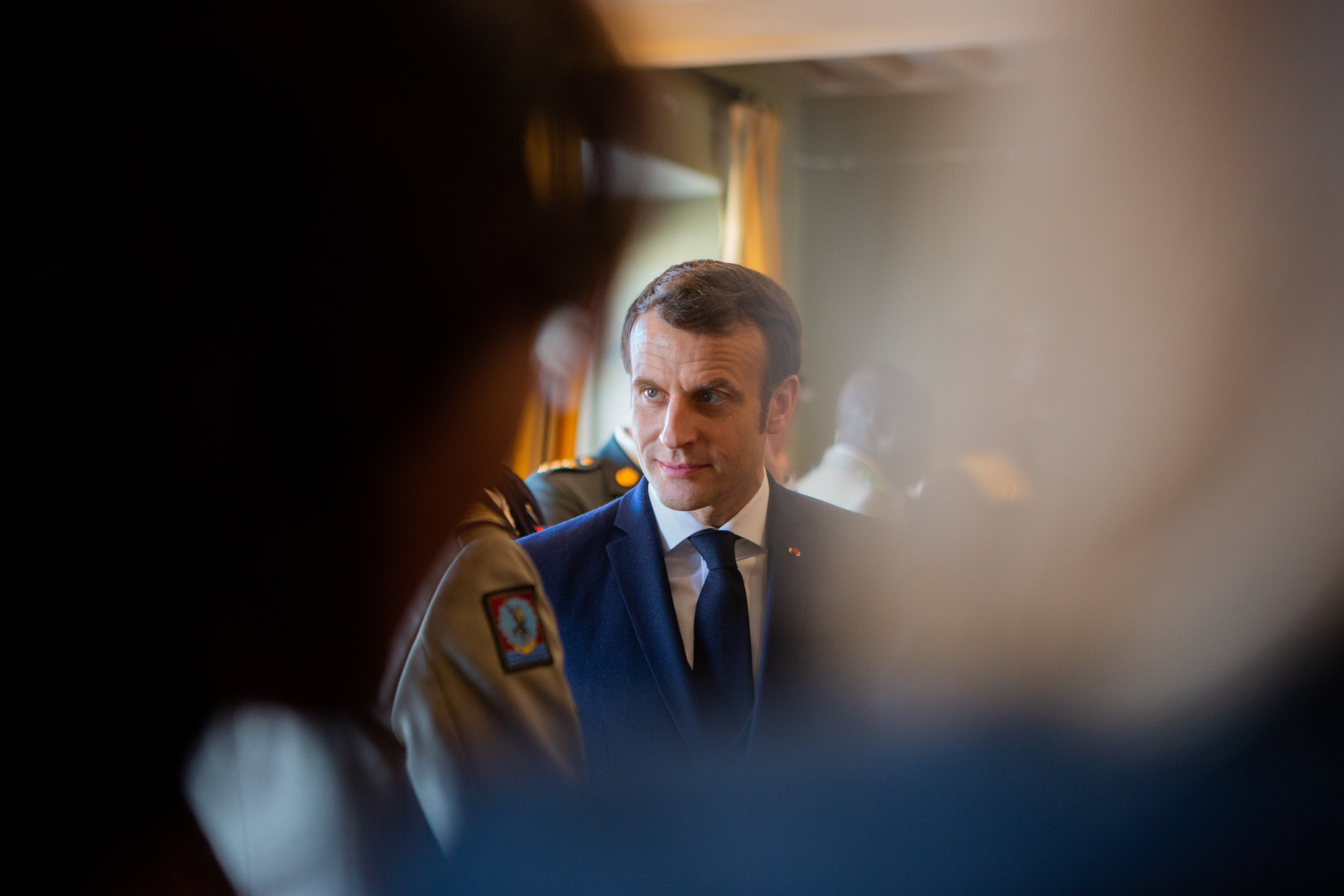 Emmanuel Macron à l'École Militaire Le 07/02/2020