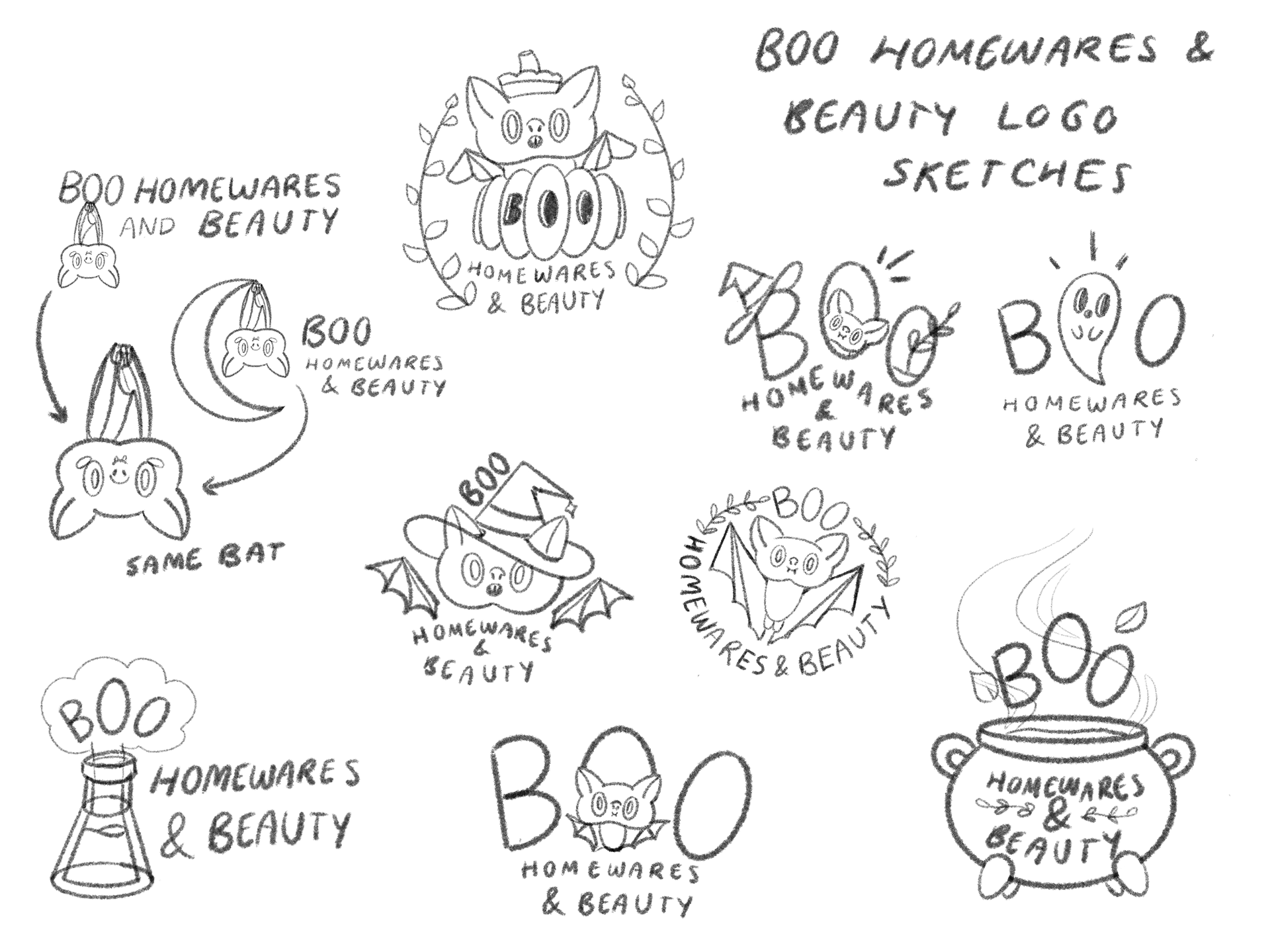 Some cleaned up sketches done in Procreate. These were sent to the client