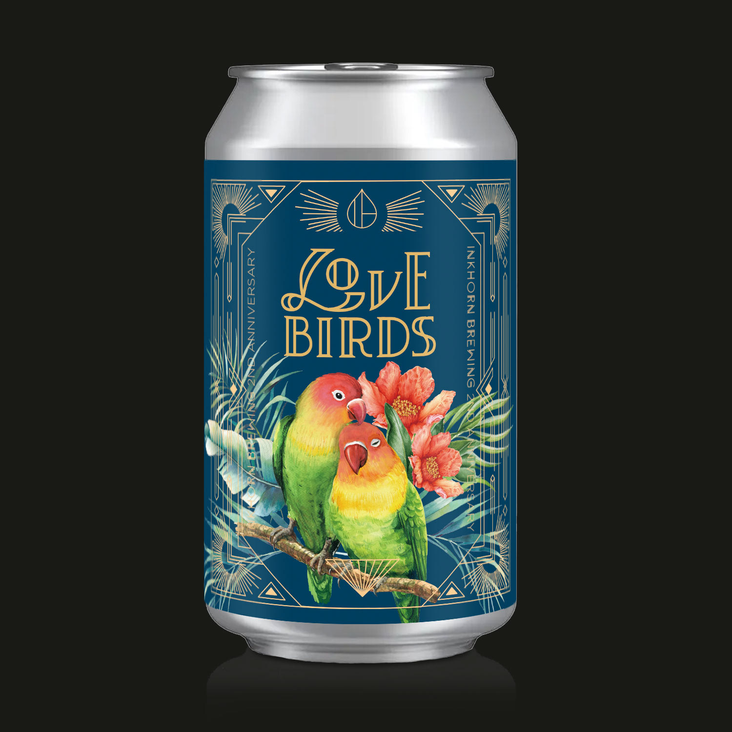 Lovebirds Beer Label Design 