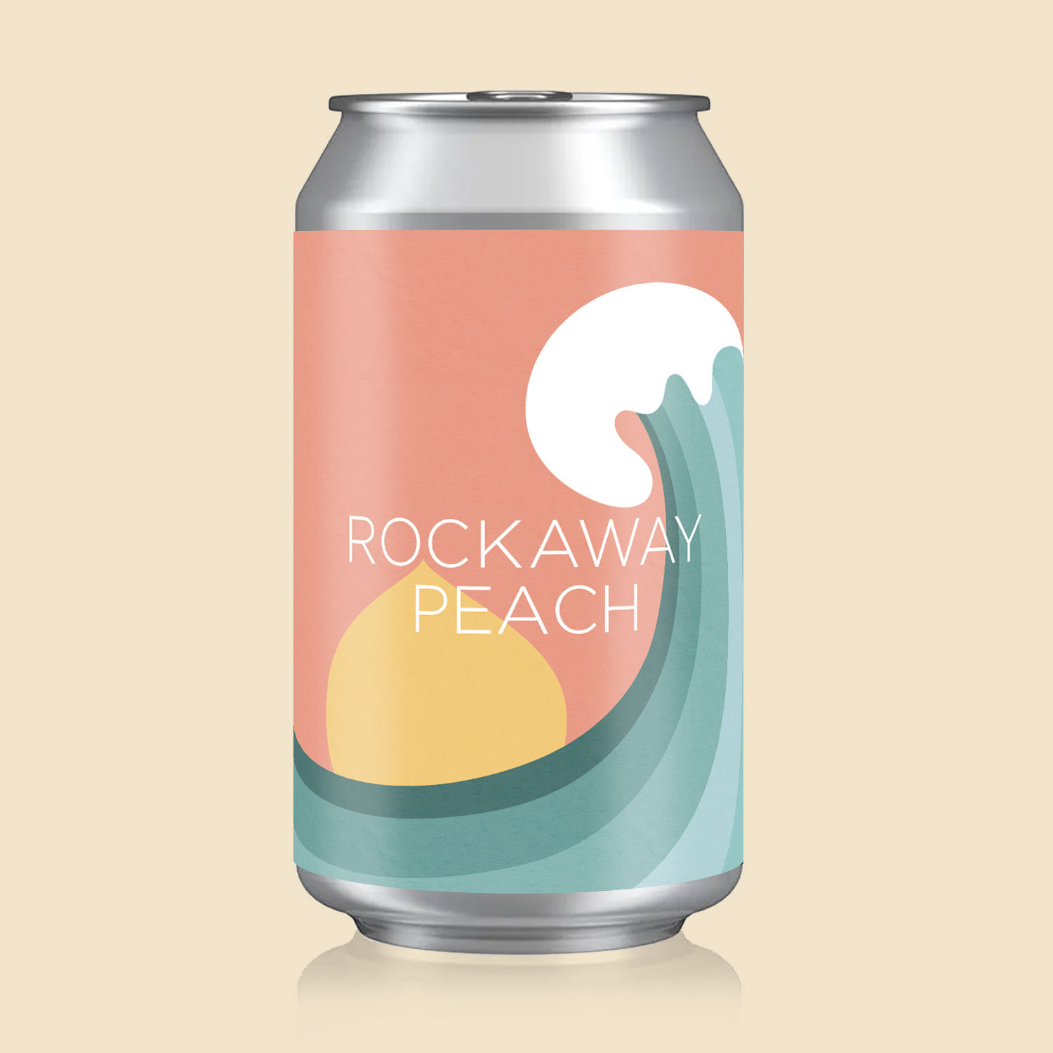 Rockaway Peach Beer Label Design 