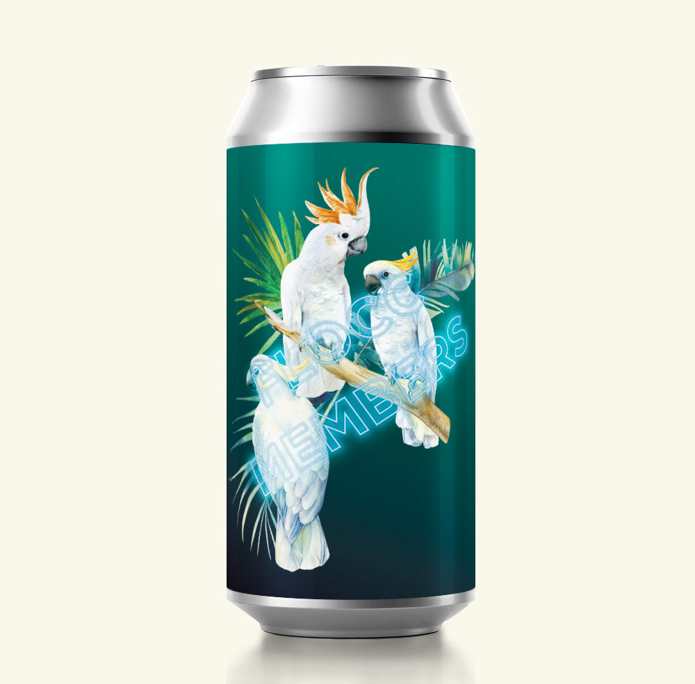 Flocc Members Beer Label Design 