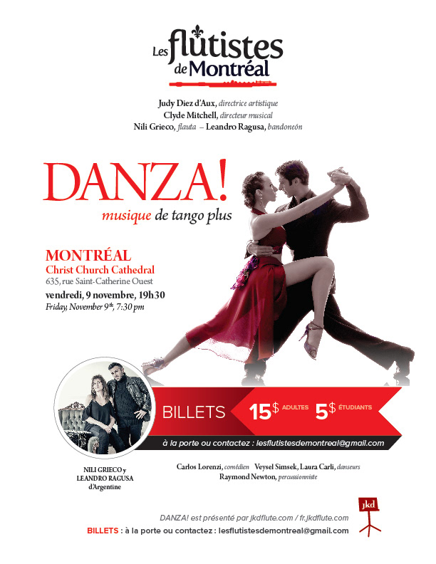 DANZA poster. Client : Les flûtistes de Montréal. © 2018