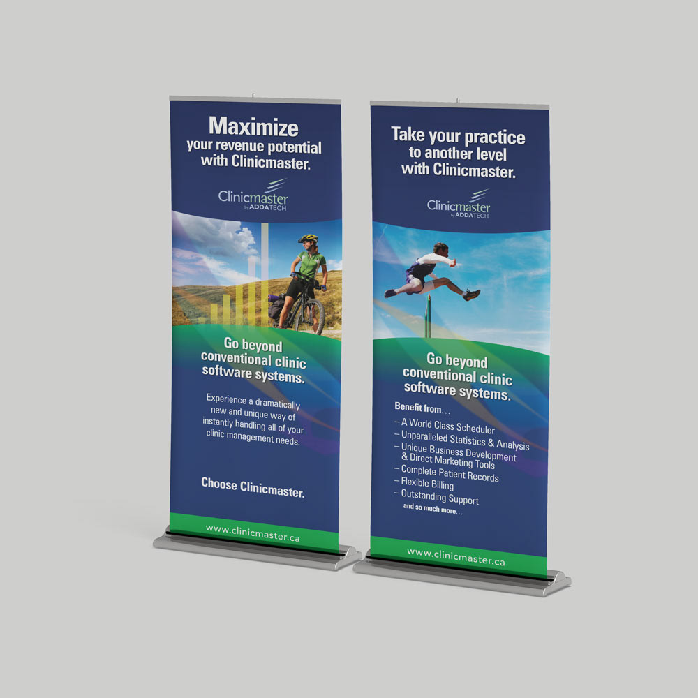 Roll up banners. Client : Addatech. © Design DXM