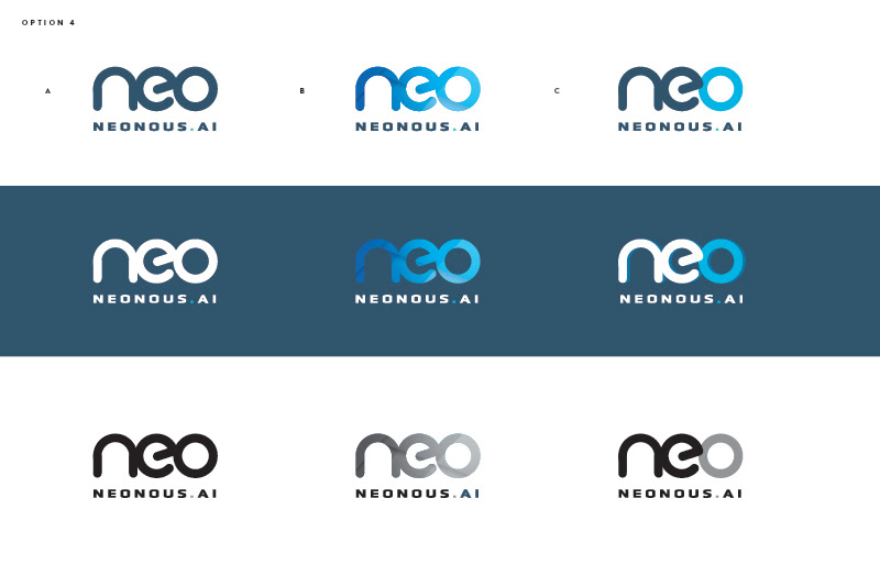 neonous.ai logo options 5 : colour study