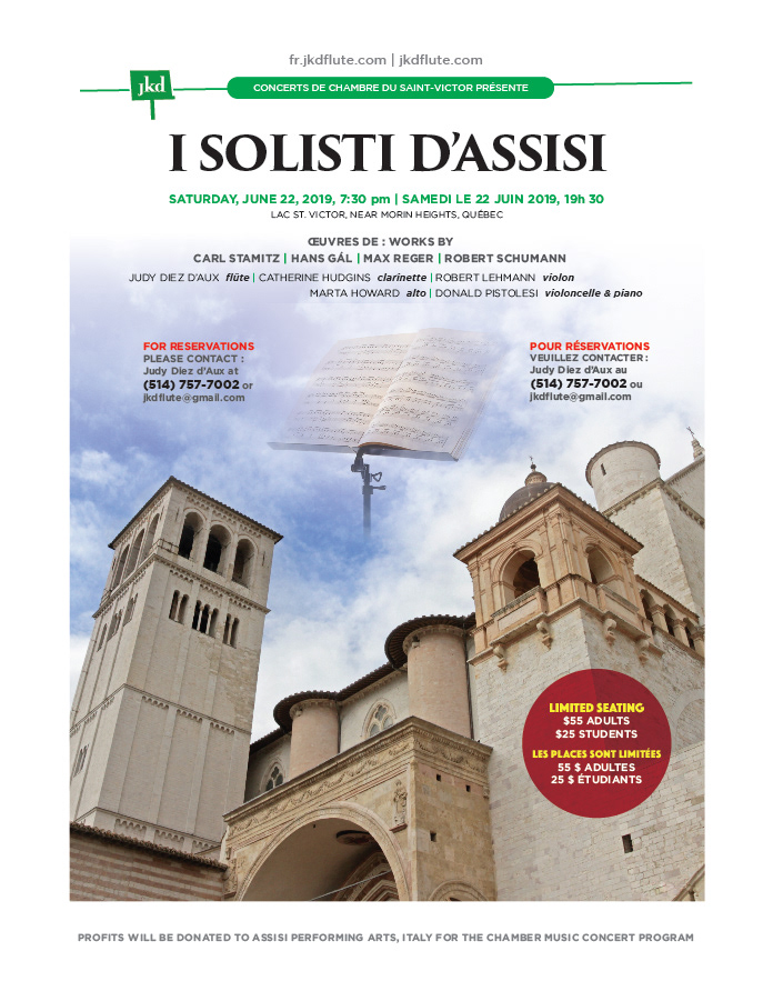 I Solisti d'Assisi charity concert (email & poster). Client : Saint-Victor Chamber Concerts. © 2019