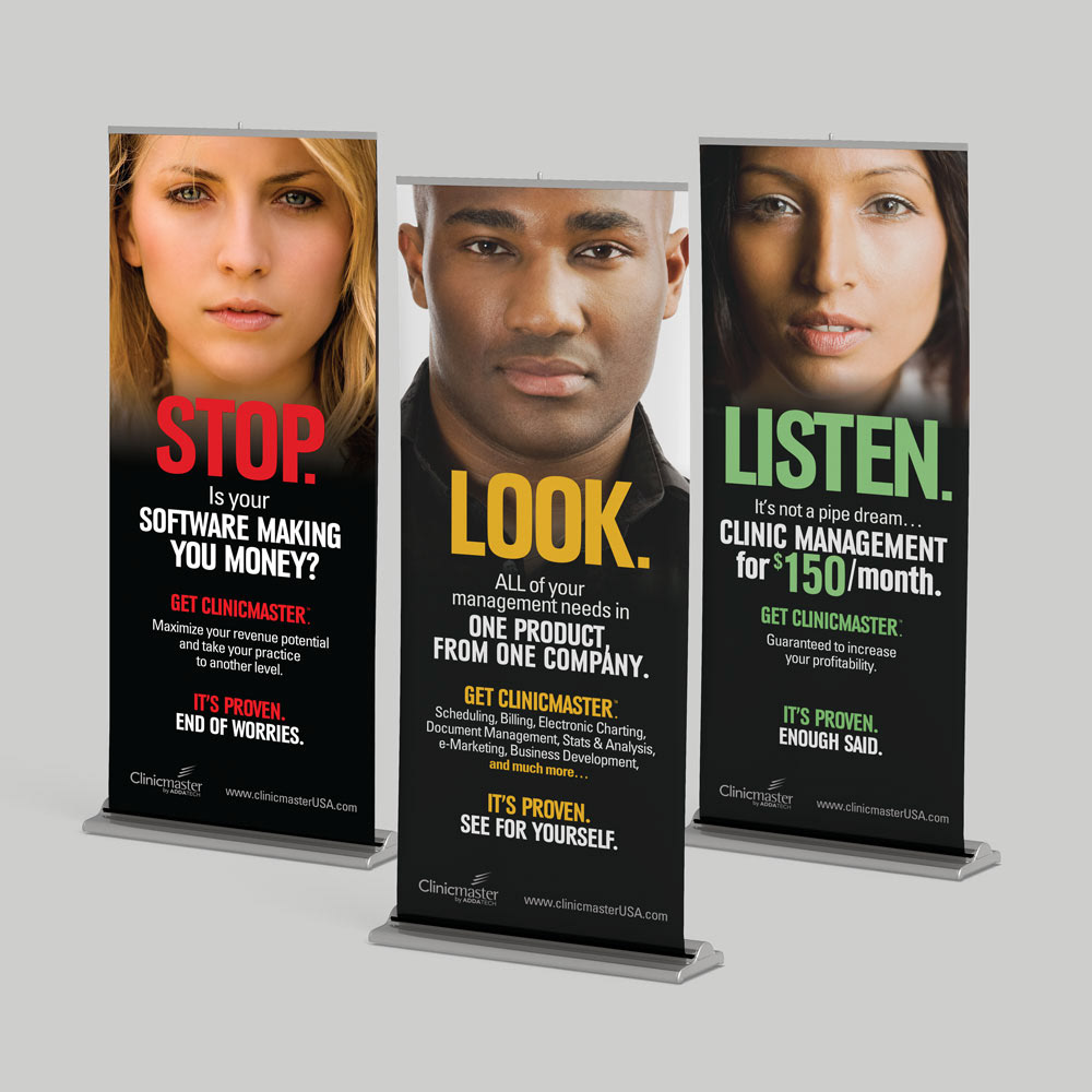 Roll up banners. Client : Addatech. © Design DXM