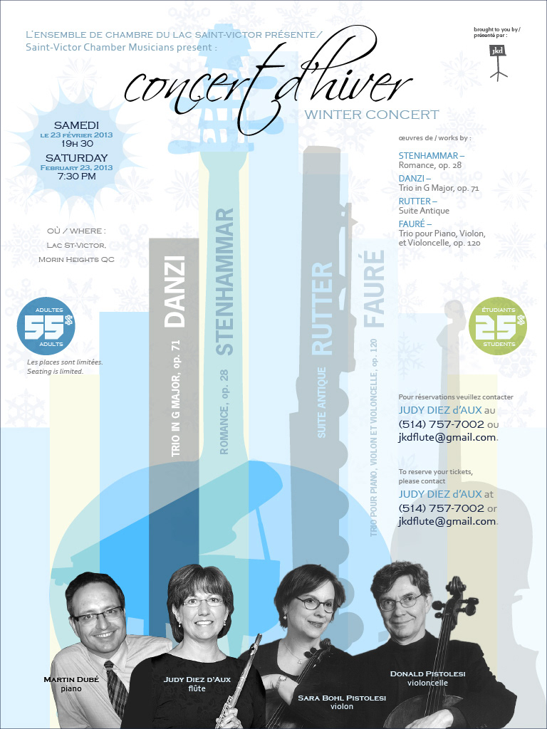 Winter concert (poster). Client : Saint-Victor Chamber Concerts. © 2014