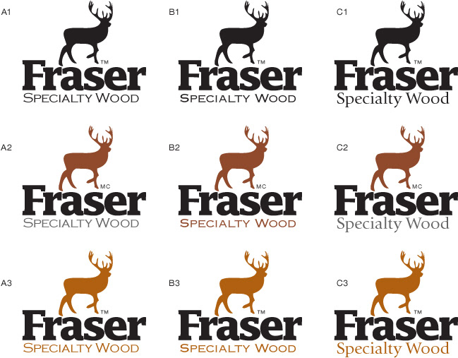 Logo concepts © Design DXM Client : Frase Specialty Wood