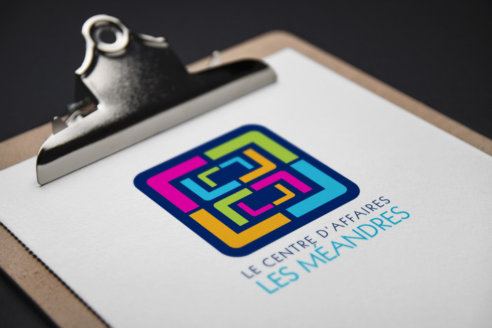 Logo design concept for Le Centre d'affaires Les Méandres. © Design DXM