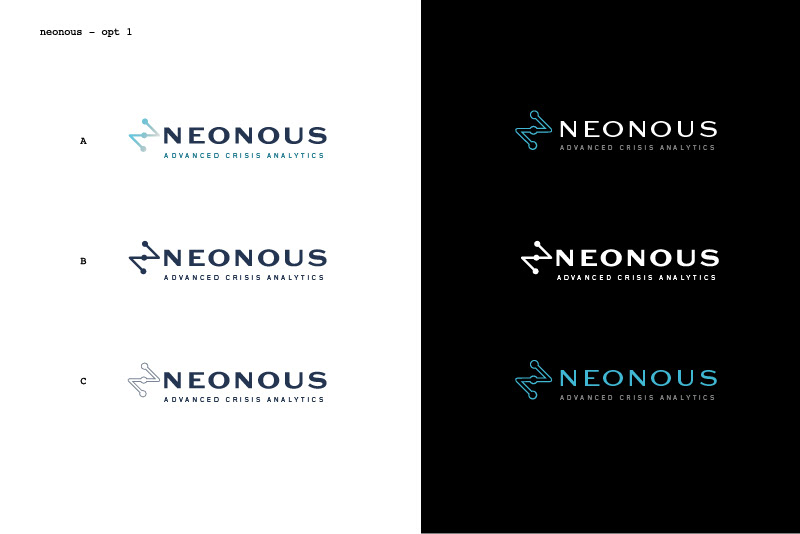 neonous.ai logo concepts (AI for public relations & communications)