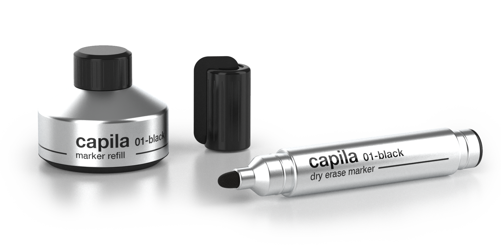 Refillable dry erase marker