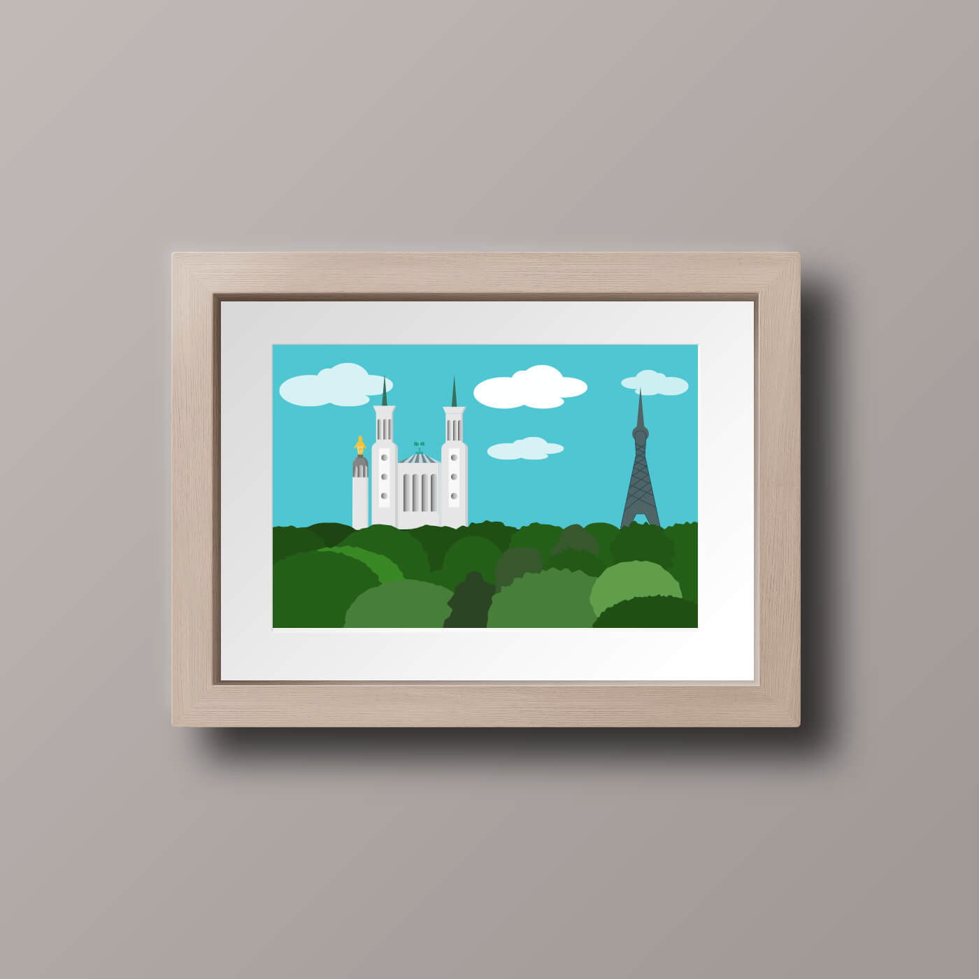 Illustration de Fourvière avec illustrator