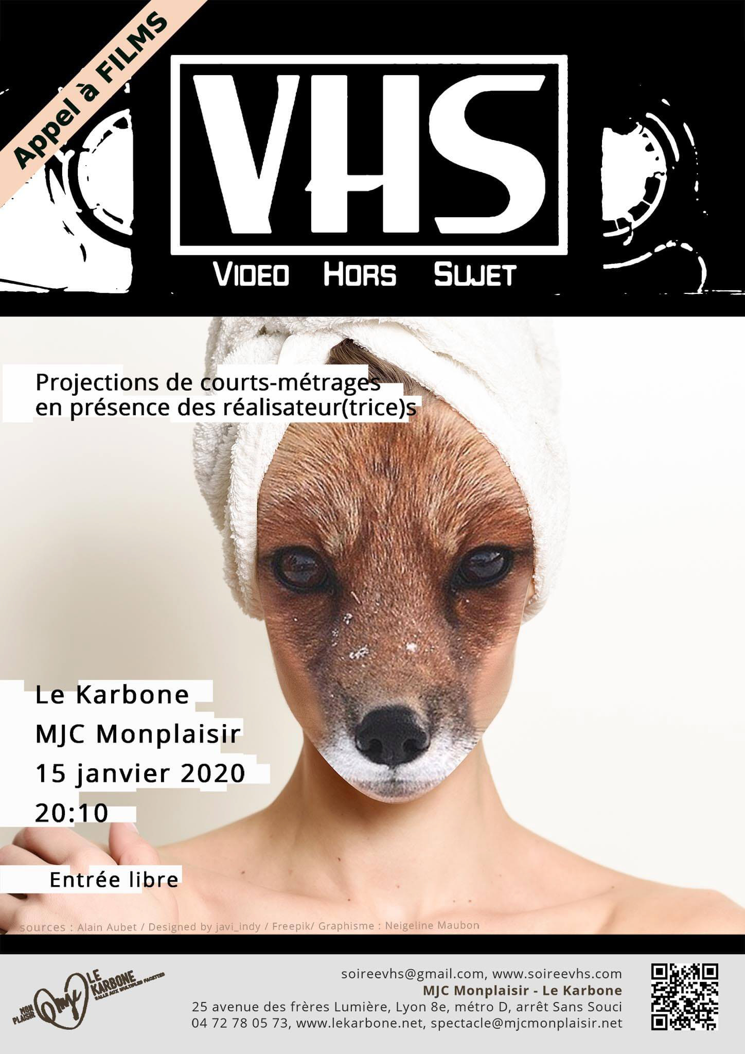 affiche pour une soirée de projection de films