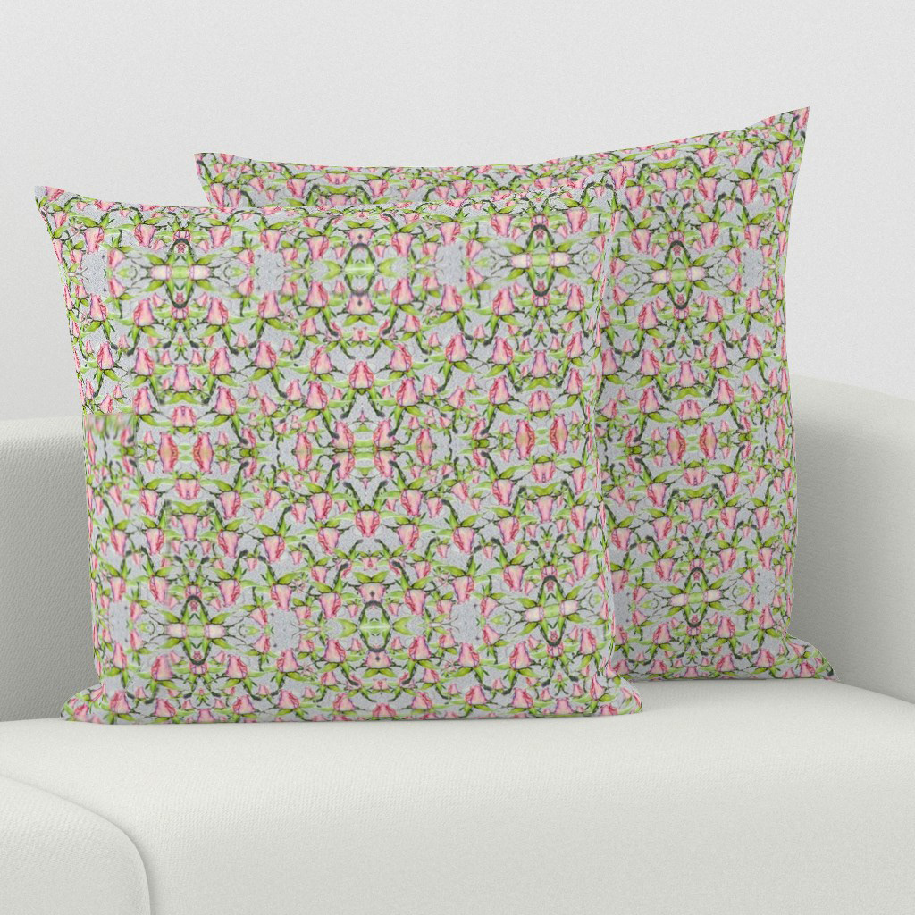 Floral Pattern with Rosebuds - Square