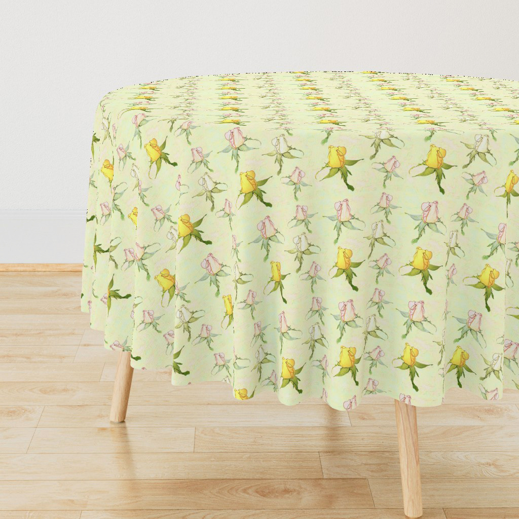 Floral Pattern with Soft Rosebuds