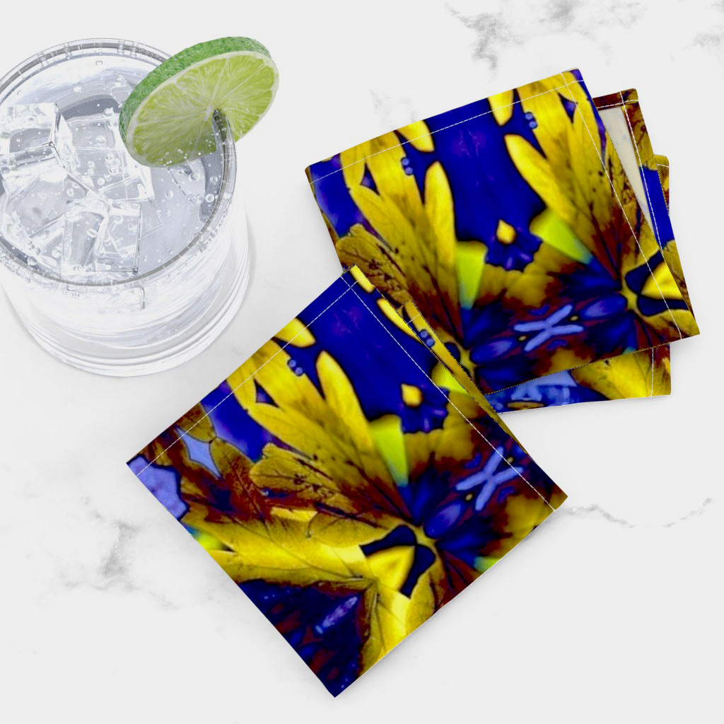 Leaves with the Bright Lights of Autumn in Blue 2