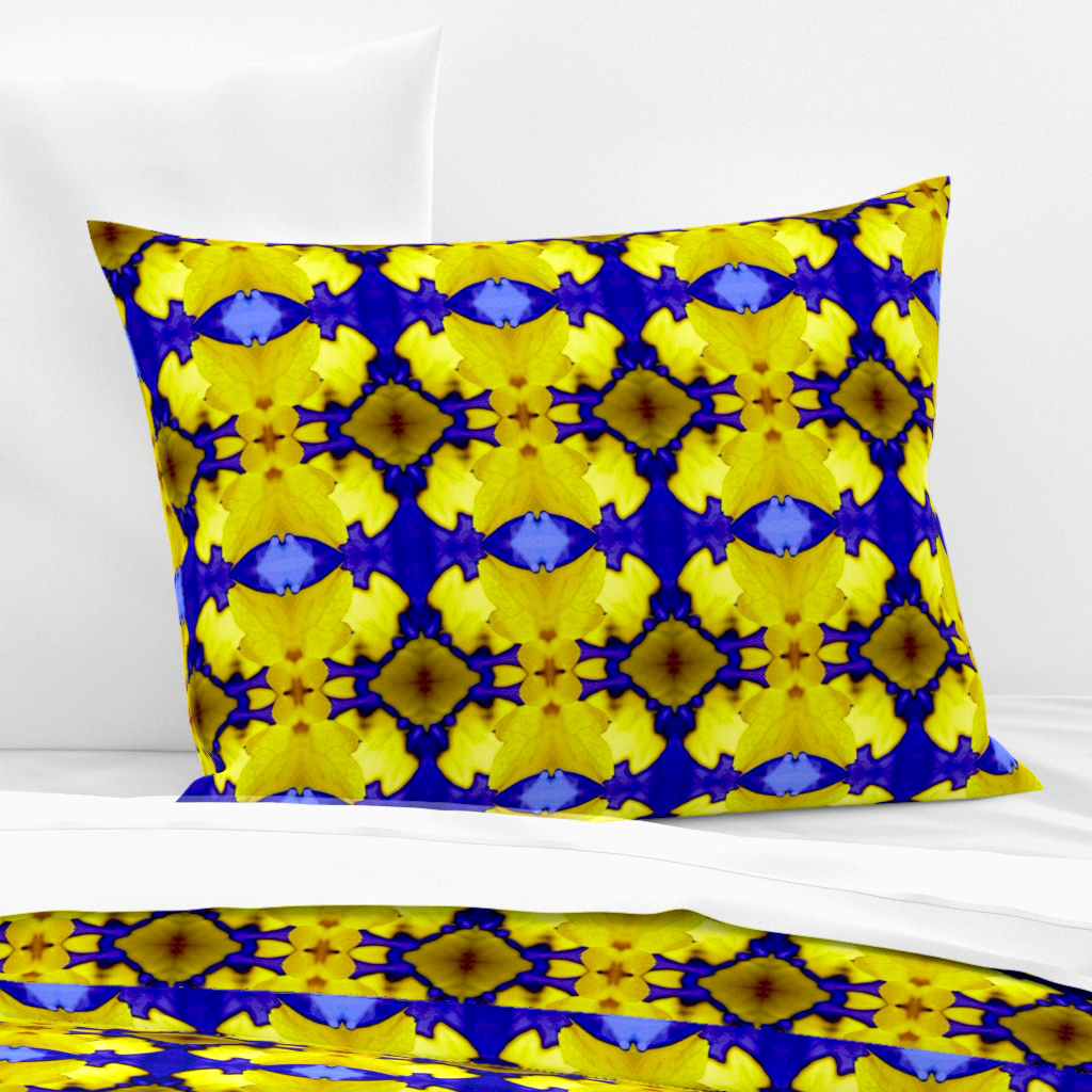 Leaves with the Bright Lights of Autumn in Blue 5 - Standard